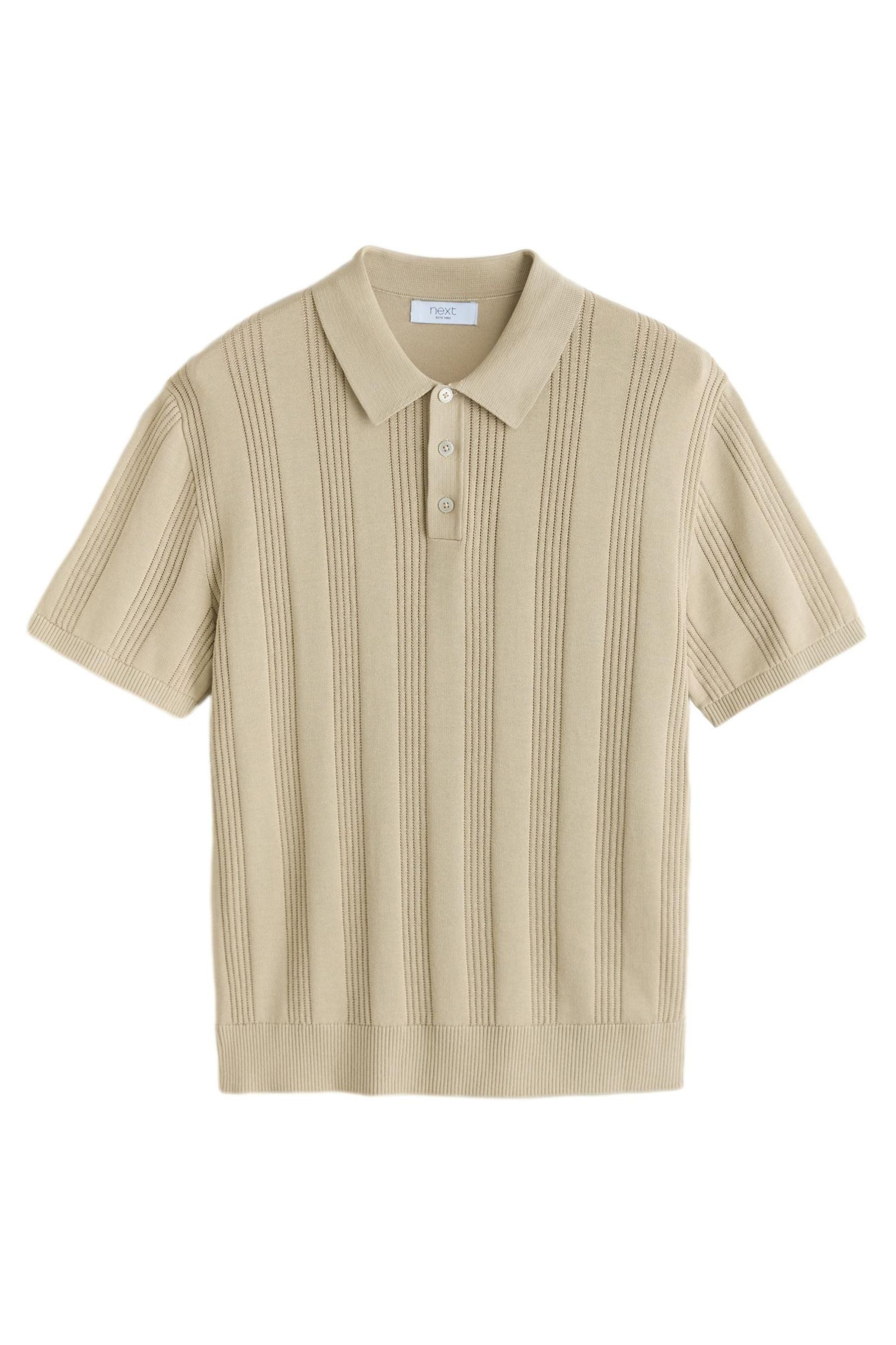 Next Poloshirt Regular Fit Poloshirt aus Strick, Pointelle (1-tlg) günstig online kaufen