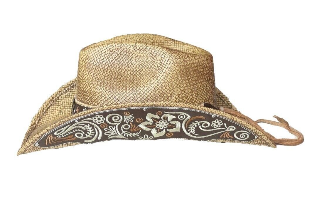 Westernlifestyle Strohhut Naturfarbener Cowboyhut Westernhut mit günstig online kaufen