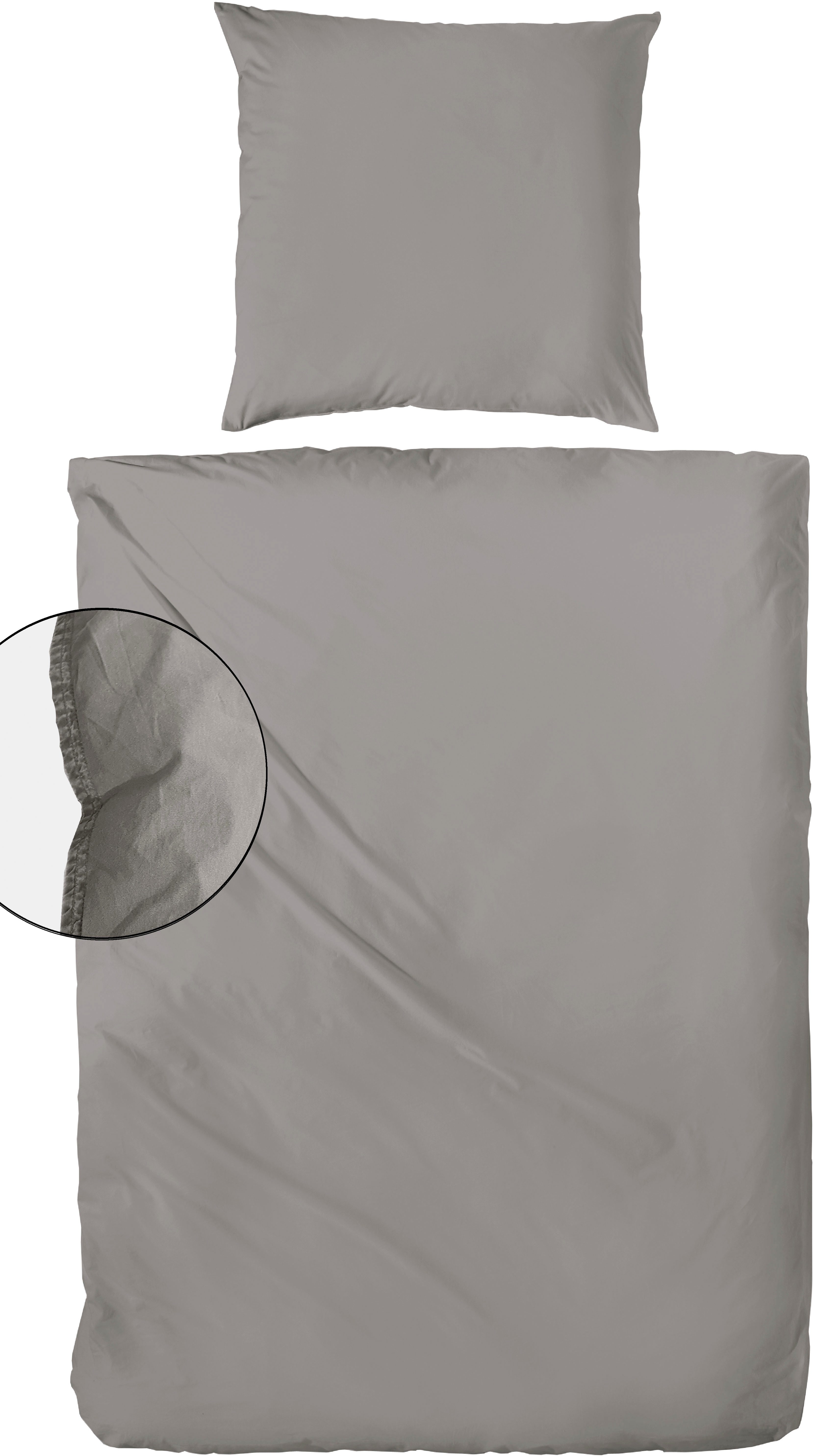 Primera Bettwäsche Primera Stone-Washed Flanell, Flanell, 2 teilig, Bettwäsche aus samtig weicher angerauter Baumwolle, ab Gr. 135x200 cm