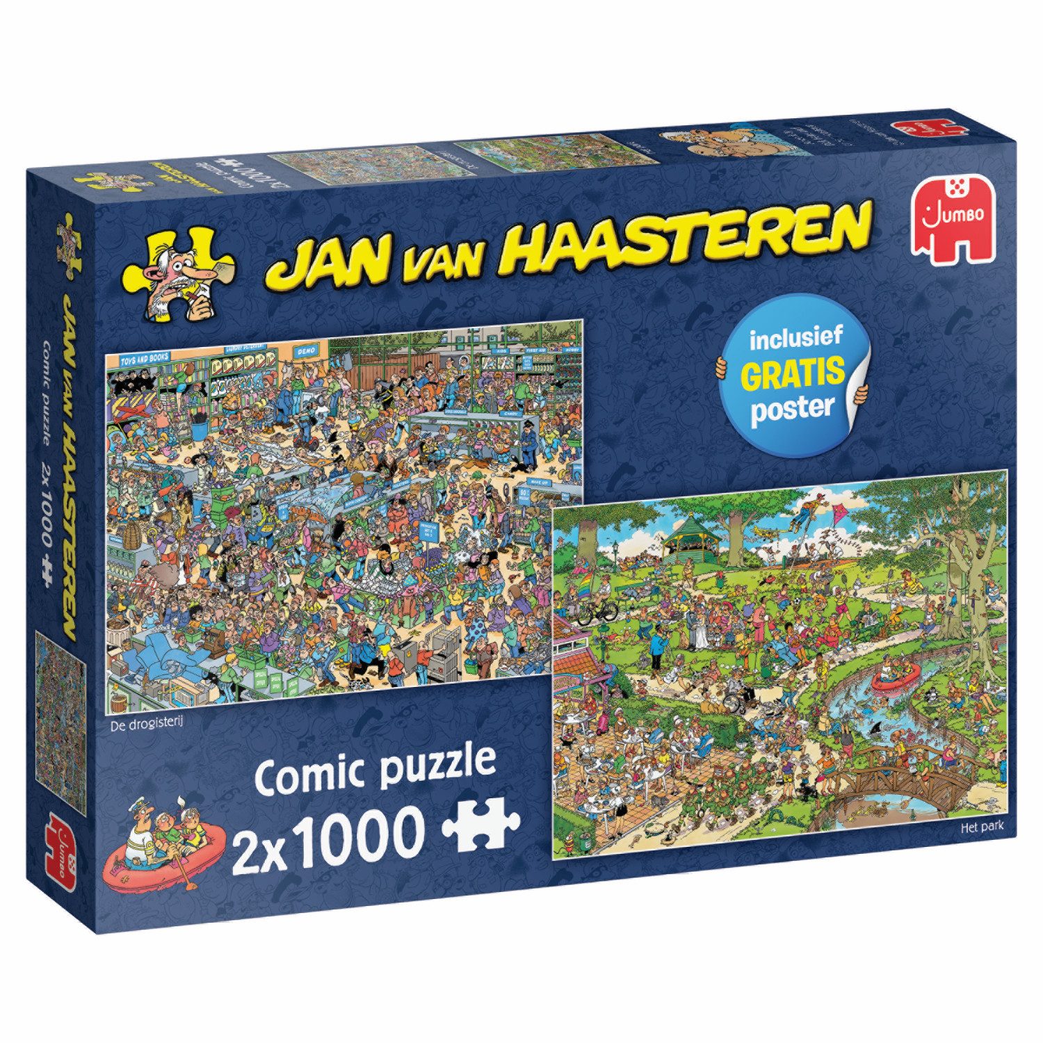 Jan van Haasteren Puzzle Jan van Haasteren - The Park & The Pharmacy 2x1000 günstig online kaufen