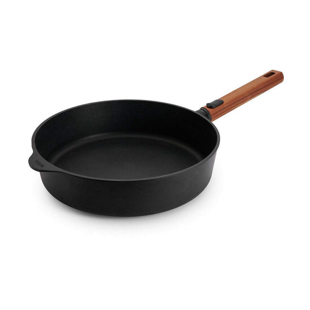 WOLL Bratpfanne Guss-Hochrandpfanne 28 cm Eco Logic QXR schwarz, Aluminium, schwarz, nicht spülmaschinengeeignet, Induktion