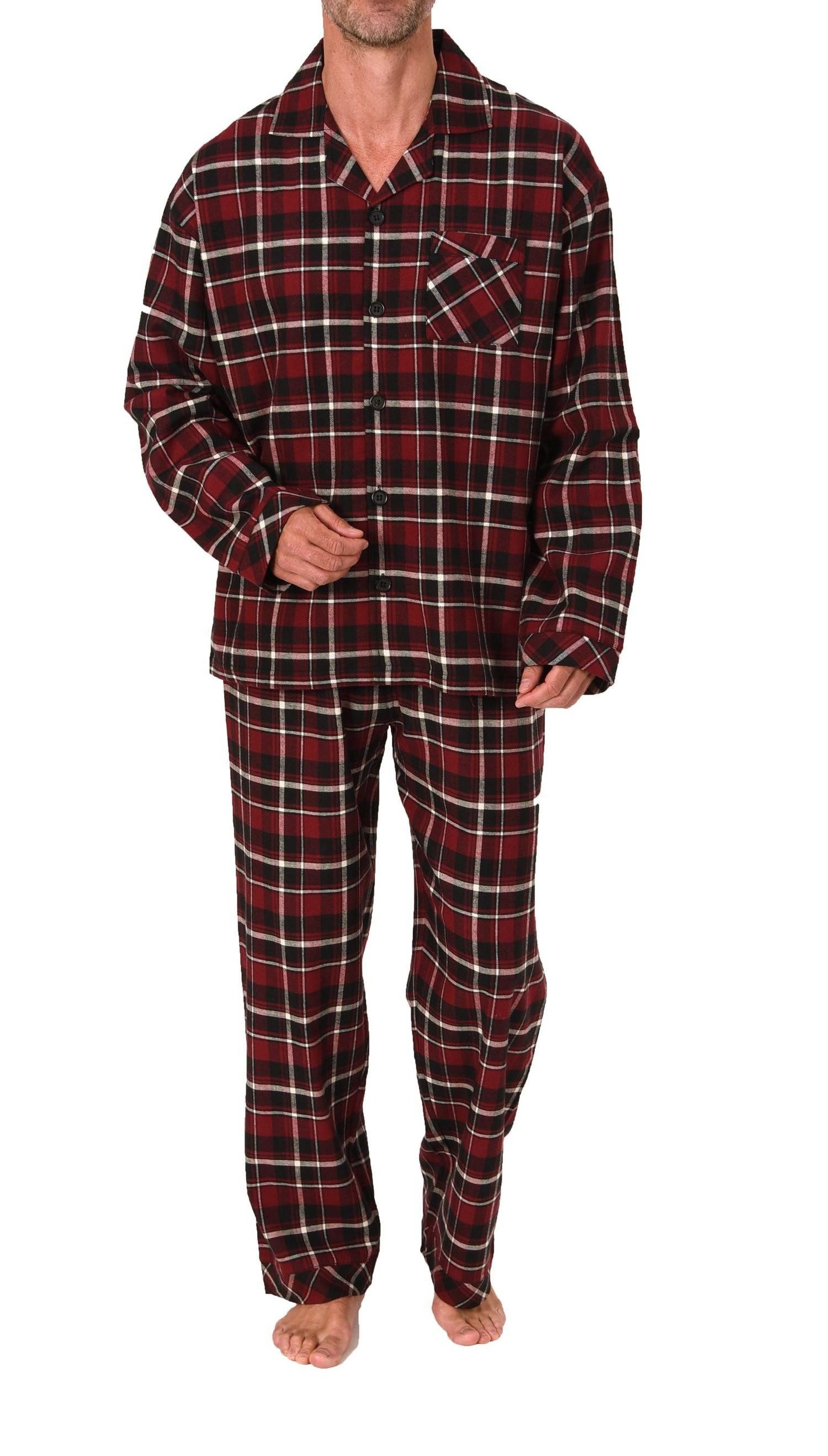 Pyjama Normann Herren Flanell Schlafanzug Pyjama - auch in Übergröße