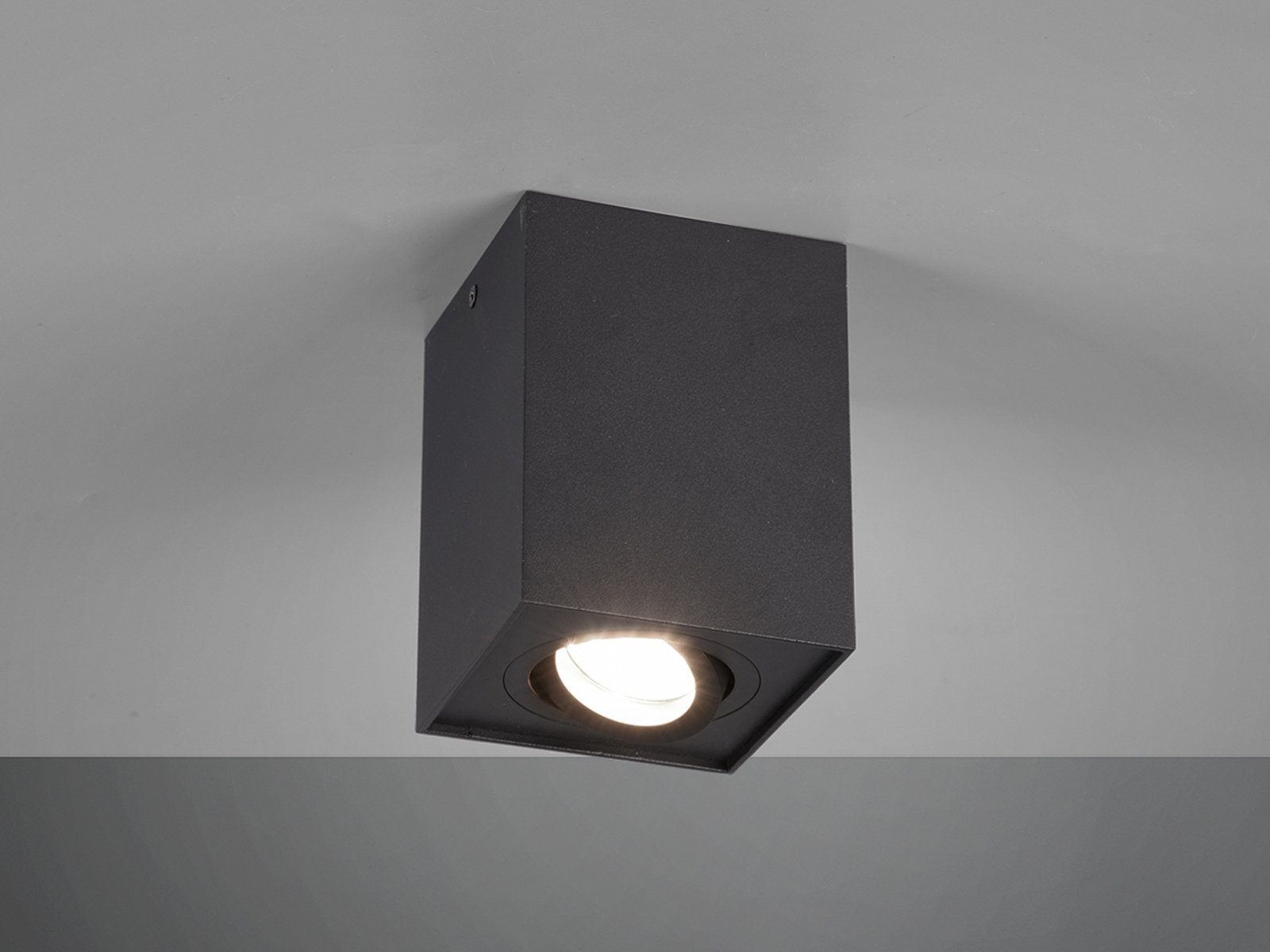 meineWunschleuchte LED Deckenstrahler, Coole Bauhaus Lampe, Weiß, 1 flammig, Aufbauspots ...