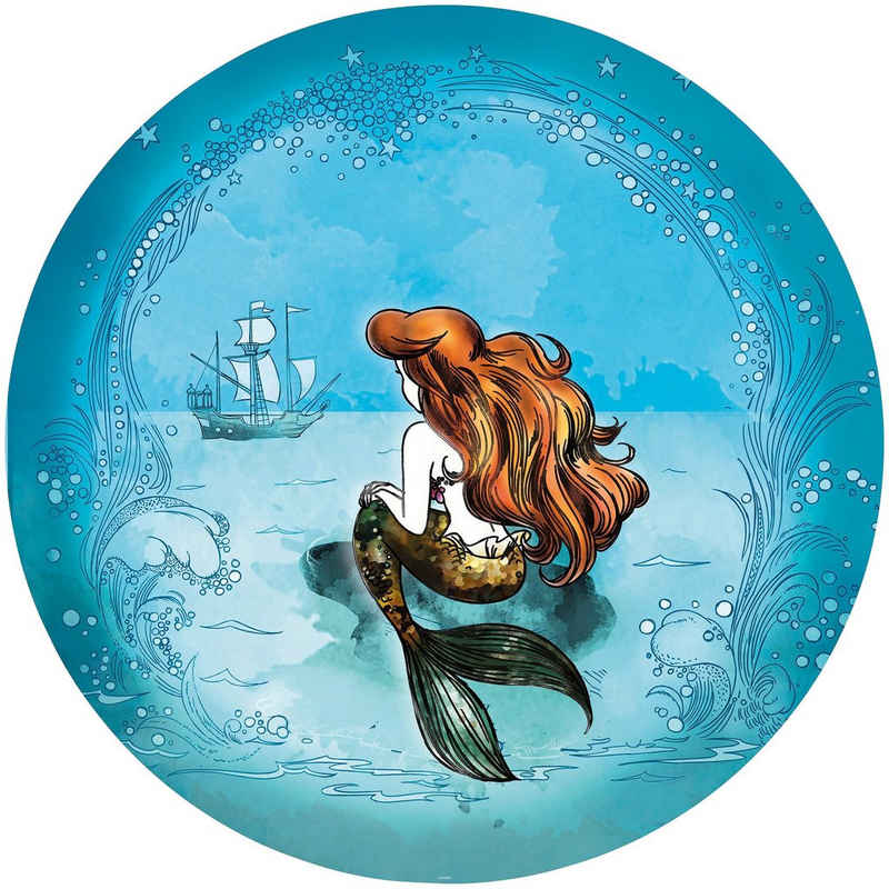 Komar Fototapete »Ariel Dreaming«, glatt, bedruckt, Comic, Retro, mehrfarbig, BxH: 128x128 cm, selbstklebend