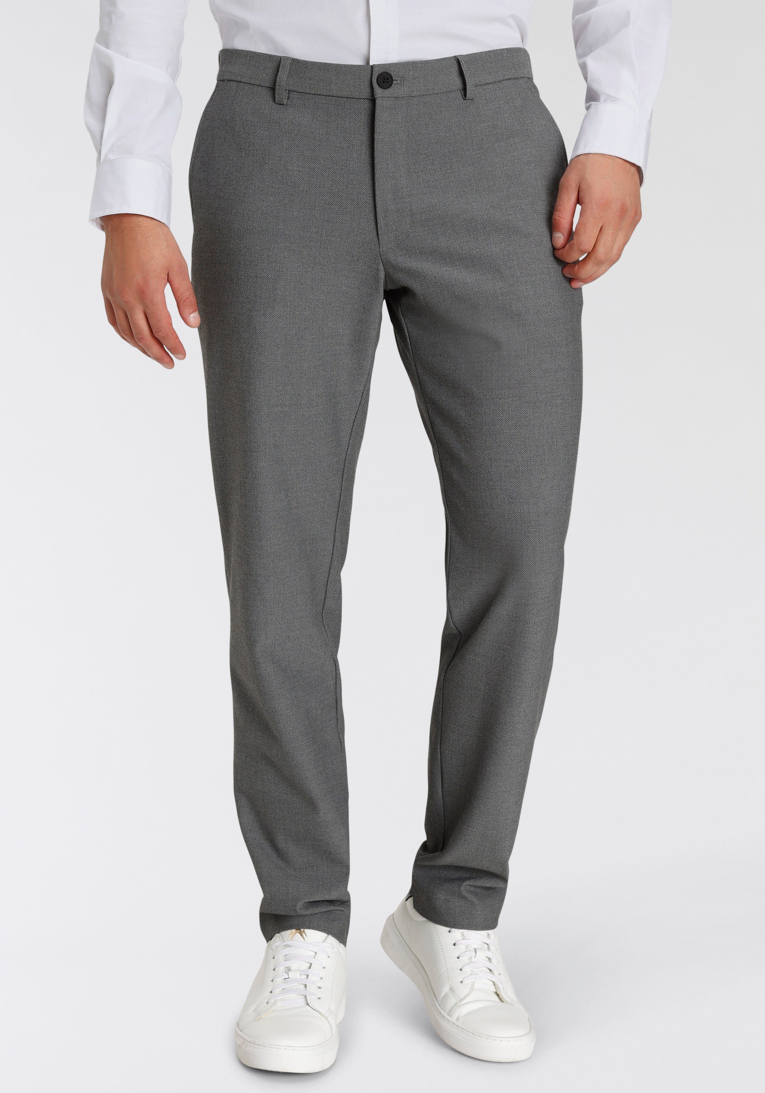 Bruno Banani Chinohose In Wolloptik mit günstig online kaufen