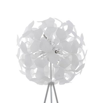 Lindby Stehlampe Varika, Leuchtmittel nicht inklusive, Modern, Stahl, Acryl, weiß, 4 flammig, E14, Stehleuchte, Standleuchte