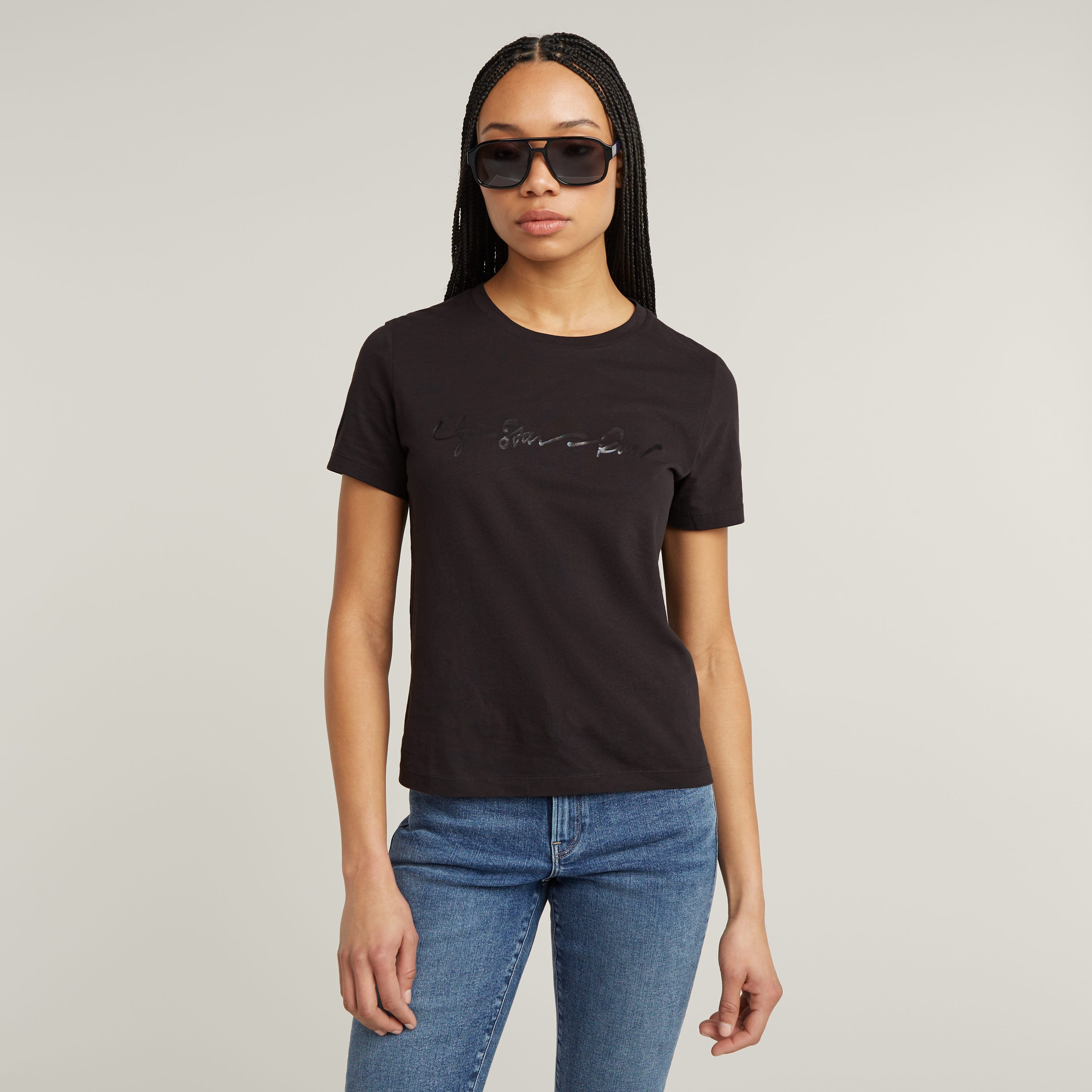 G-STAR T-Shirt G-Script Shiny R mit günstig online kaufen