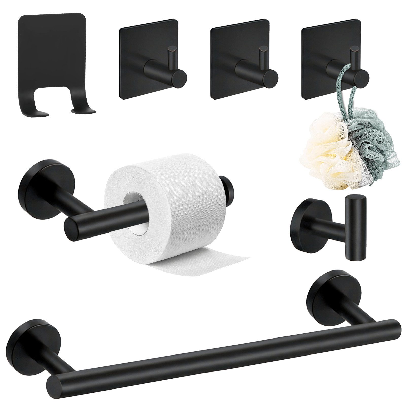 BlingBin Badezimmer-Set 7 IN 1 Handtuchhalter Set Handtuchstange Toilettenp günstig online kaufen