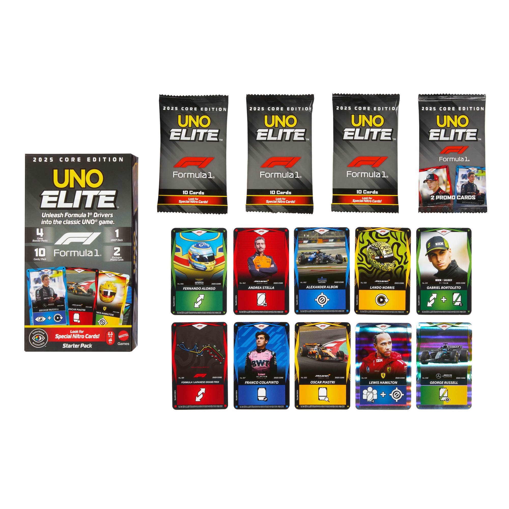 Mattel games Spiel UNO Elite F1 Starter-Set, Kartenspiel von MATTEL GAMES