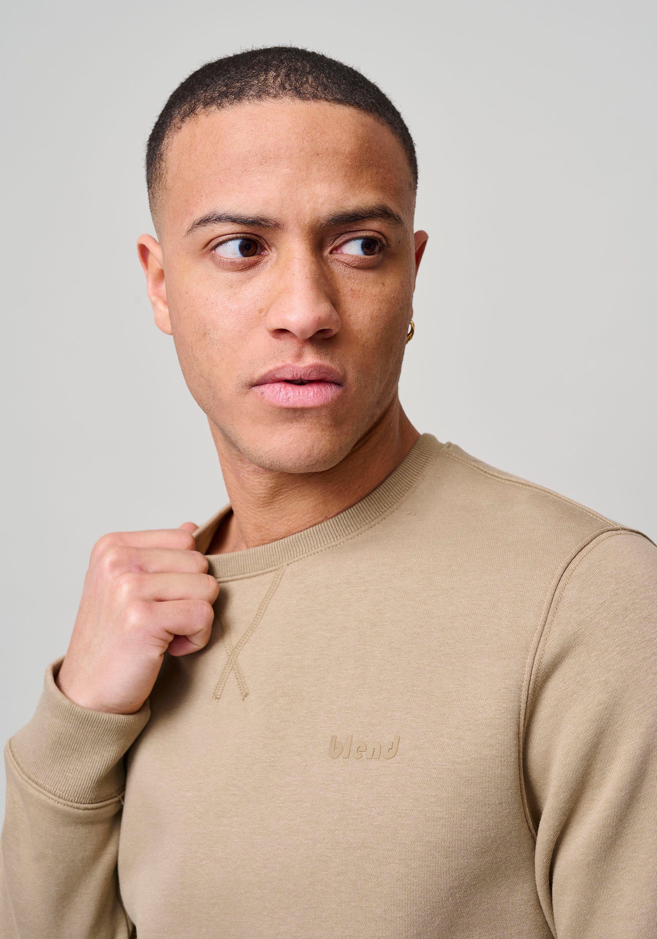 Blend Sweatshirt BHDOWNTON CREW aus Baumwollmischung, Slim Fit, mit Rundhalsausschnitt – Bild 3 von 5