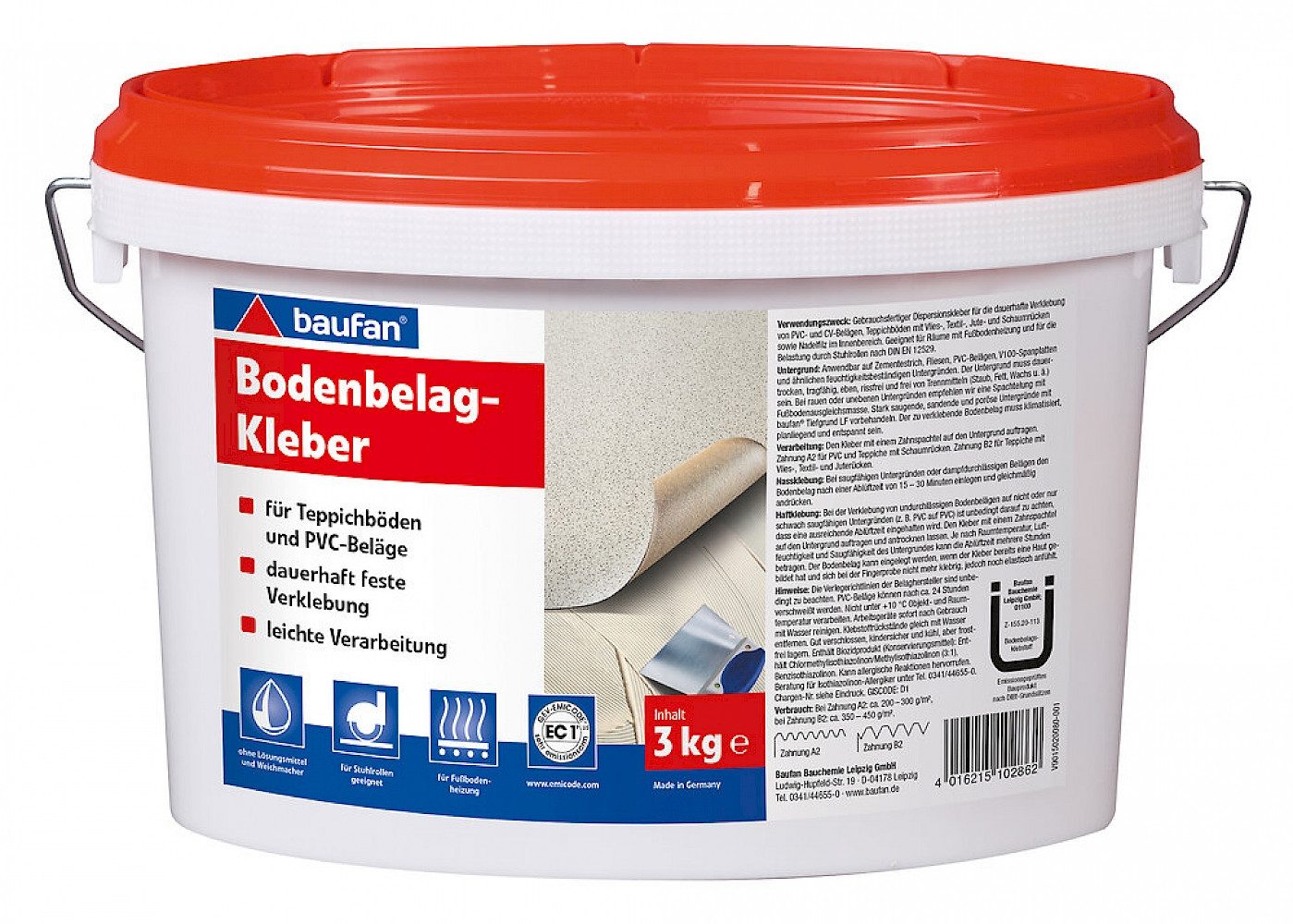 baufan® Dispersionskleber Bodenbelag-Kleber Bodenbelagskleber für Teppichbö günstig online kaufen