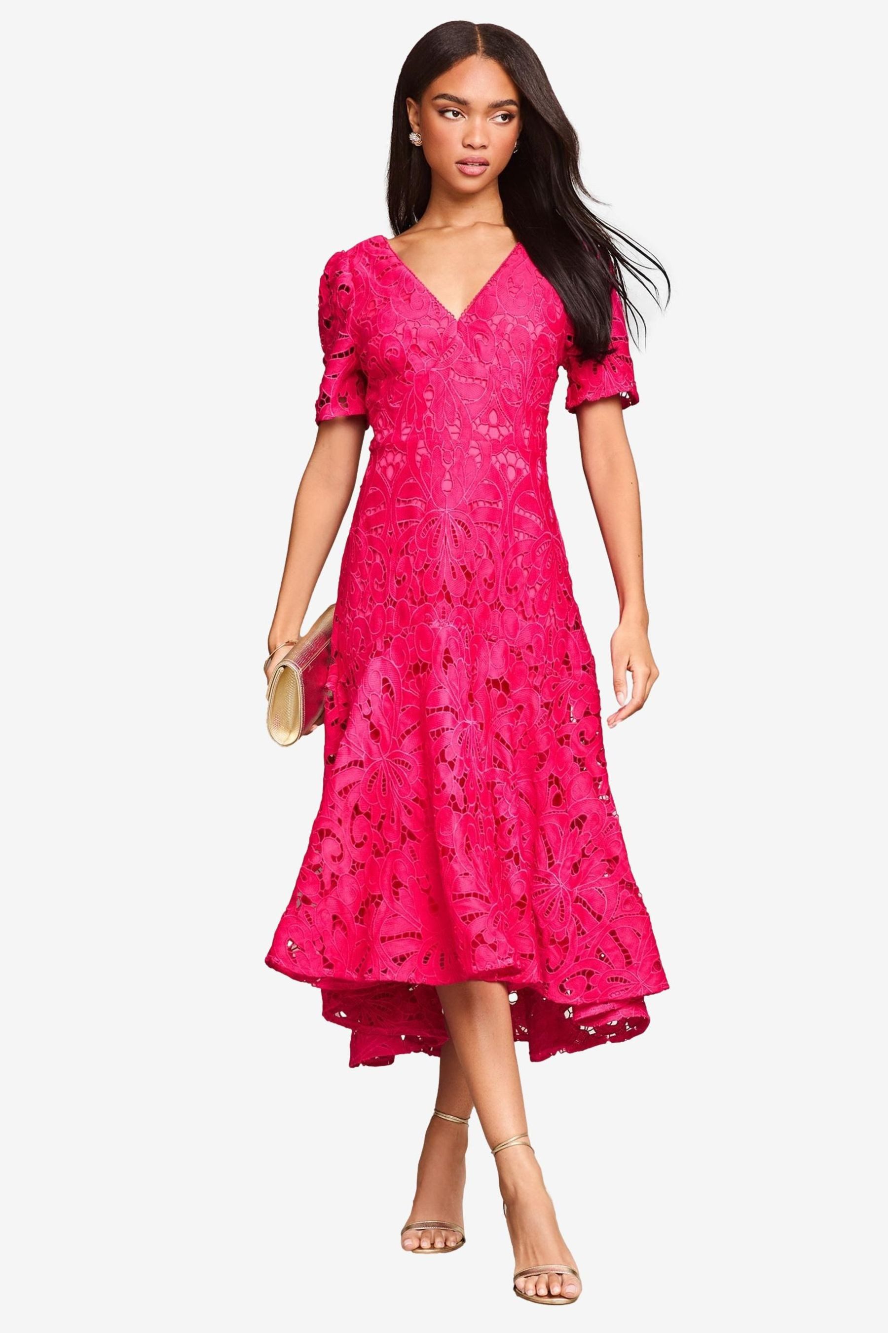 LIPSY Midikleid Lipsy Midikleid mit kurzen Ärmeln, Regular (1-tlg)