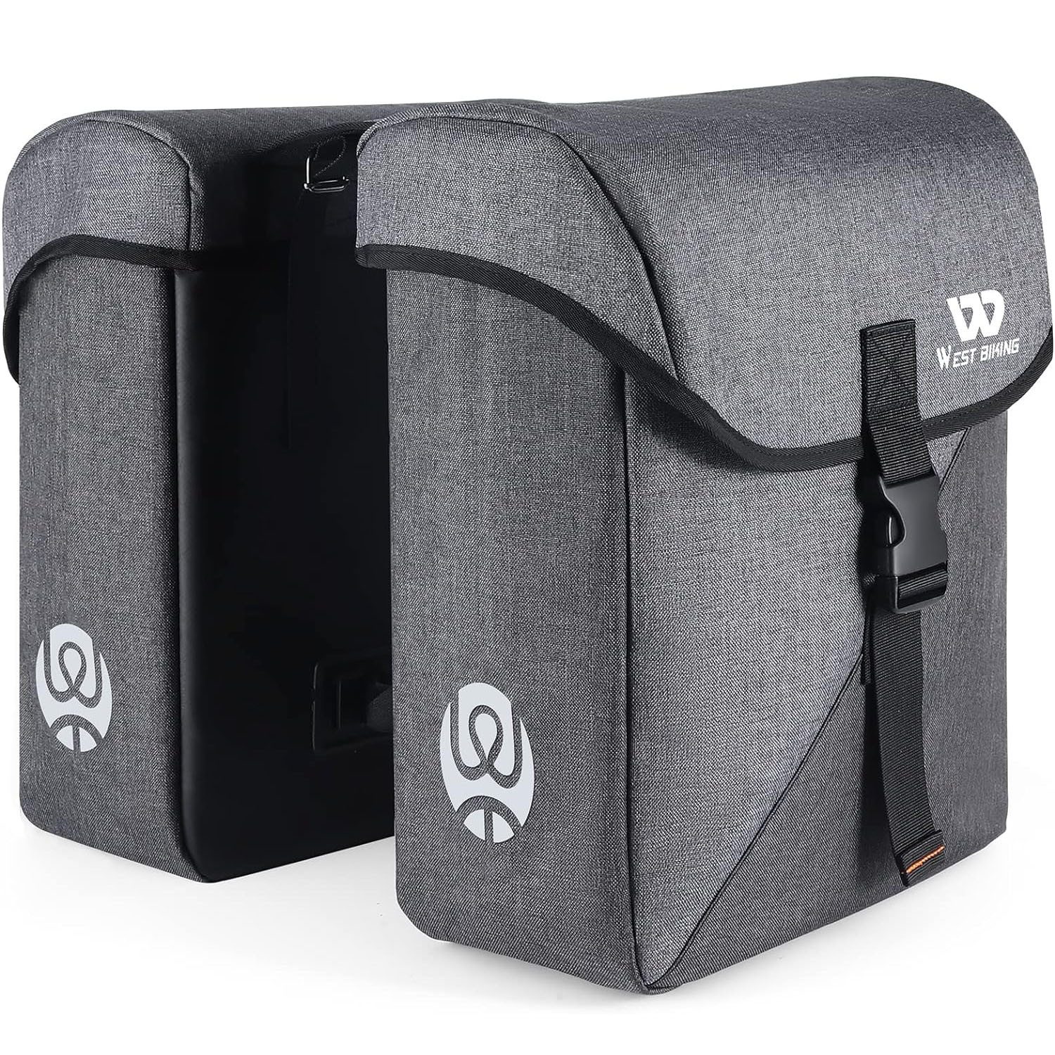 HAUSS SPOLE Fahrradtasche 2er Gepäckträgertasche mit Reflektierendes wasserdicht für Fahrrad