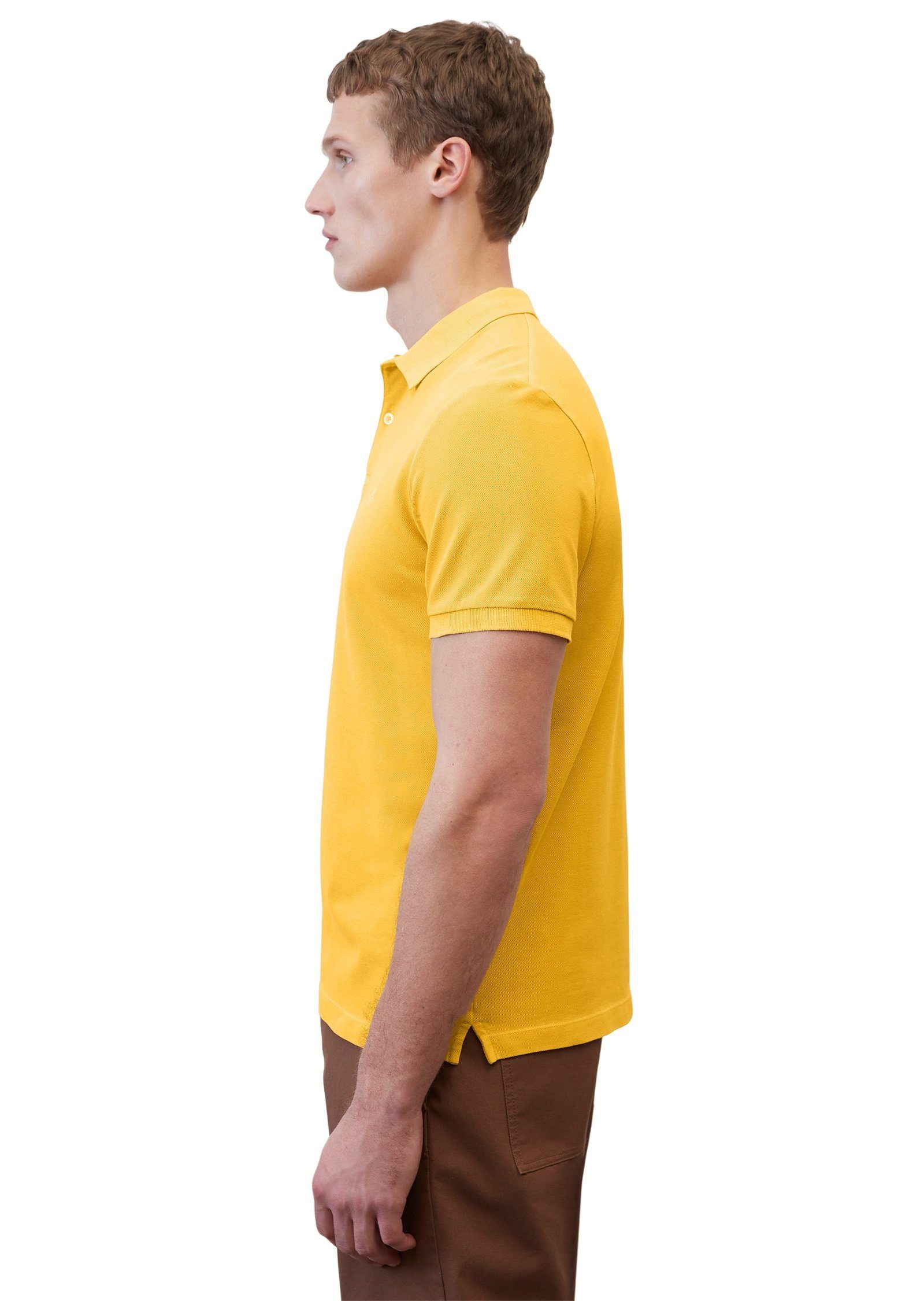 Marc O'Polo orange Cotton-Stretch Organic aus Poloshirt