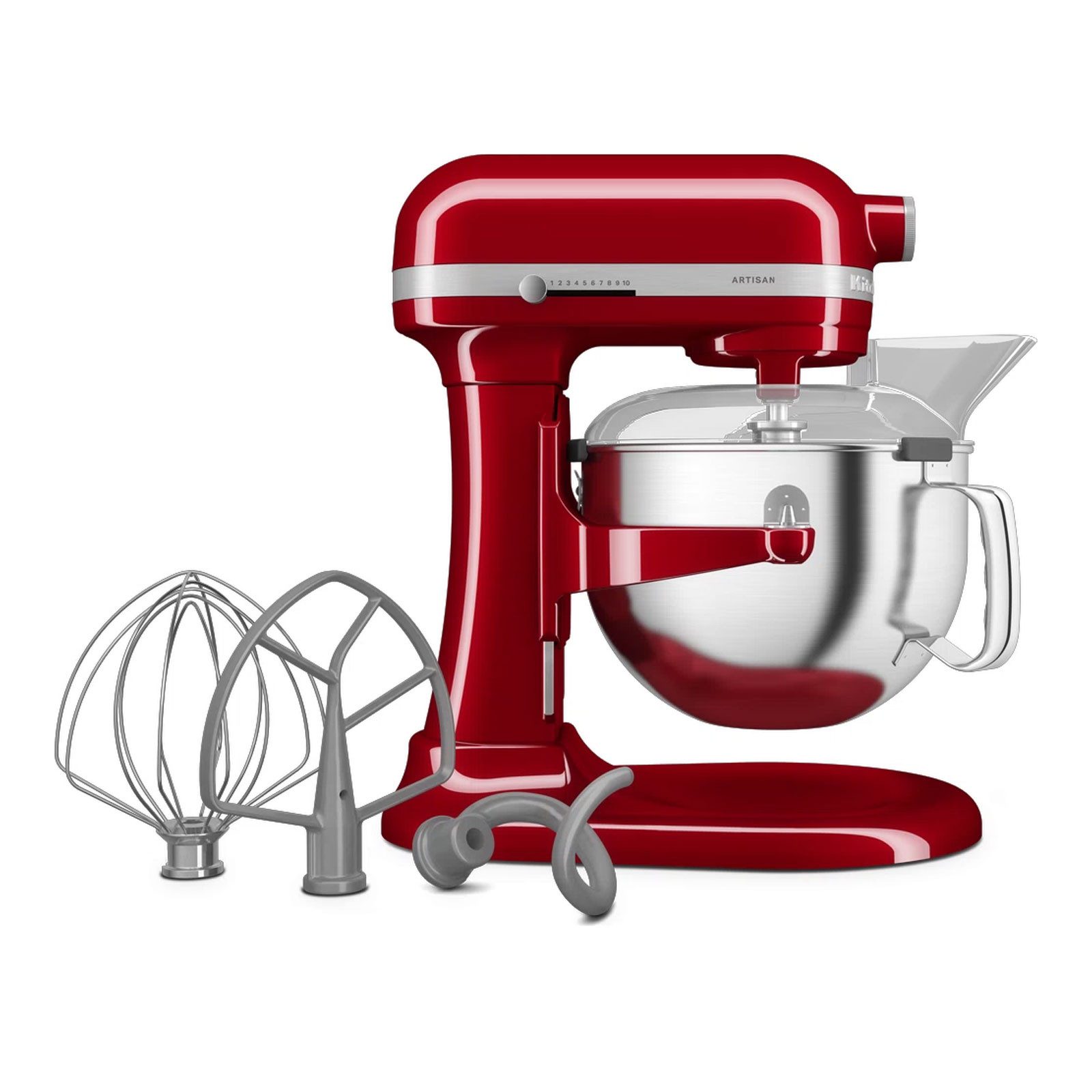 KitchenAid Küchenmaschine 5KSM60SPXE, 2 silberbeschichtete Rührwekzeuge, Planetenrührwerk, Robustes Gehäuse