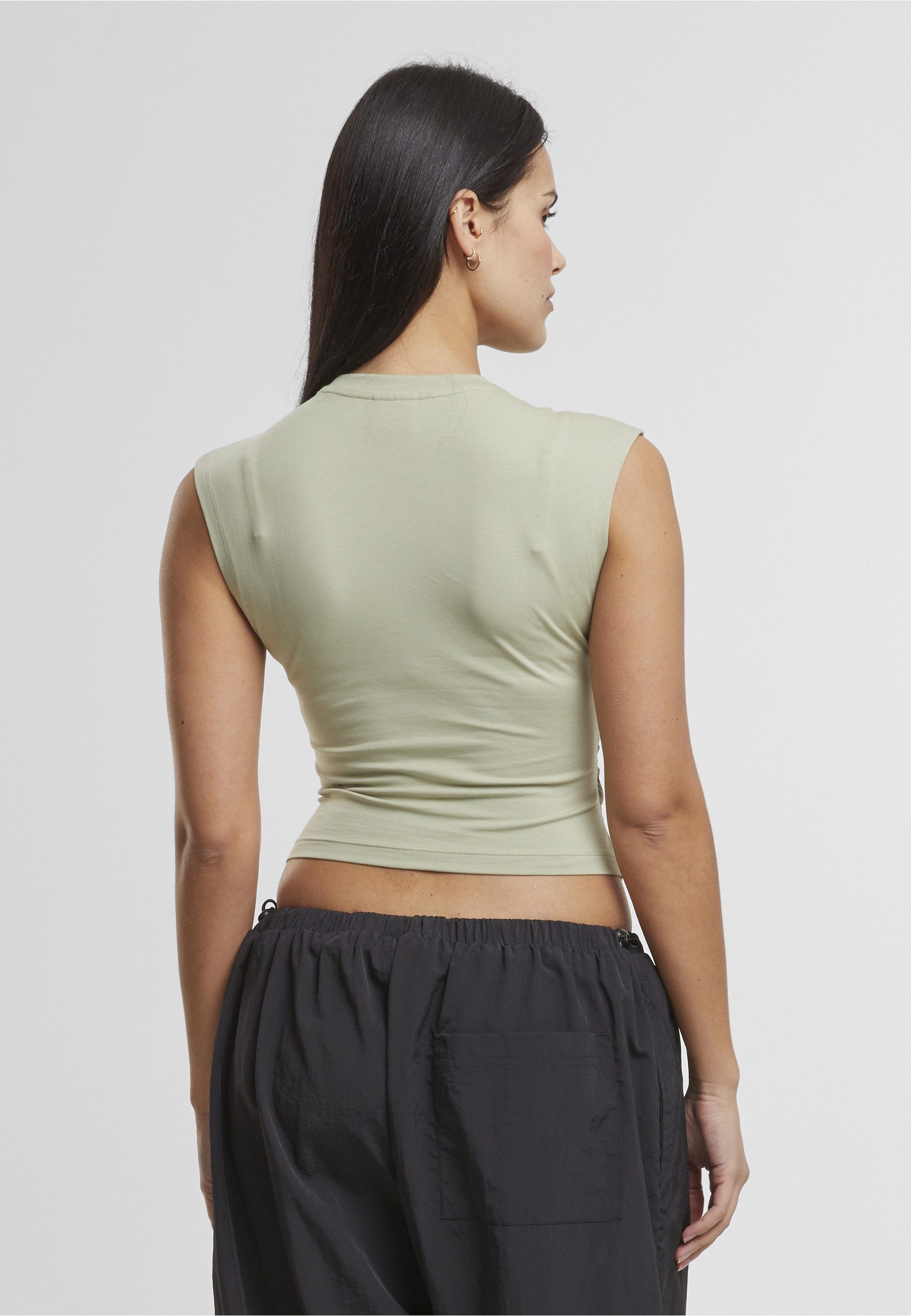 URBAN CLASSICS T-Shirt Urban Classics Ladies Cropped Wrapped Top (1-tlg)