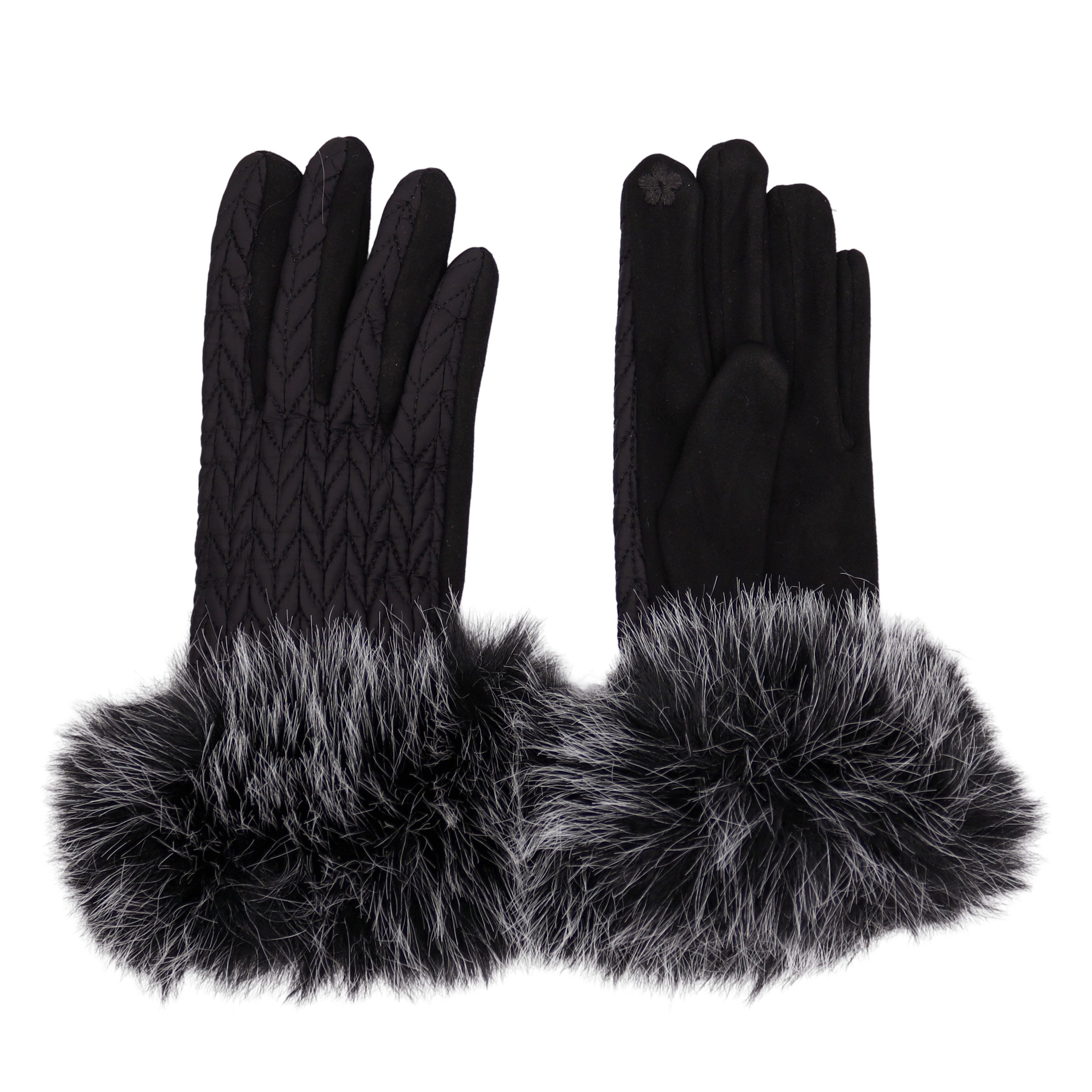 MIRROSI Fleecehandschuhe Stepp Handschuhe gefüttert Warm OneSize warm ideal günstig online kaufen