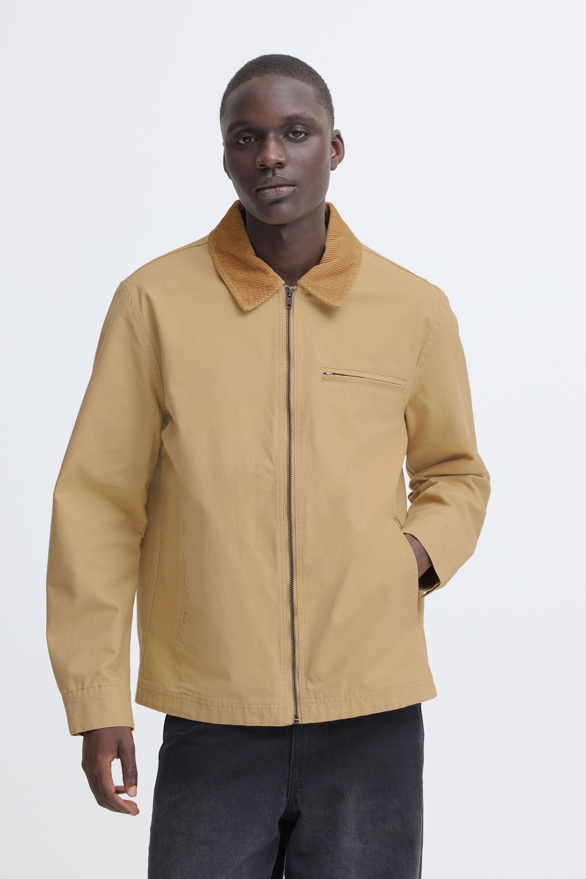 Blend Outdoorjacke BHFontana Modische Feldjacke mit Cord-Kragen