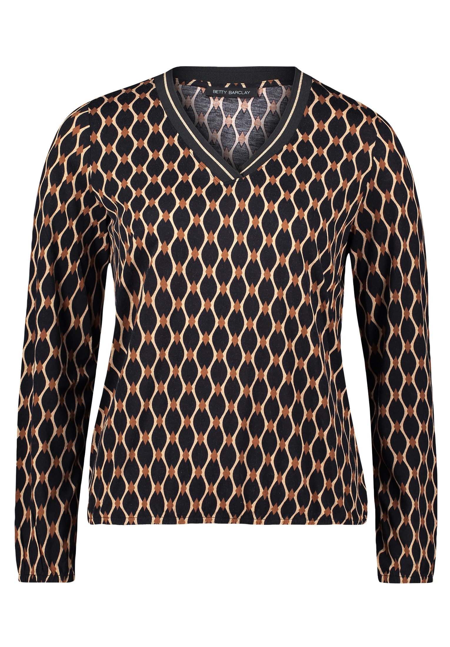 Betty Barclay Kurzarmshirt Damen Blusenshirt mit V-Ausschnitt (1-tlg) günstig online kaufen