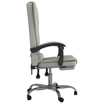 vidaXL Bürostuhl Bürostuhl mit Massagefunktion Hellgrau Samt (1 St)