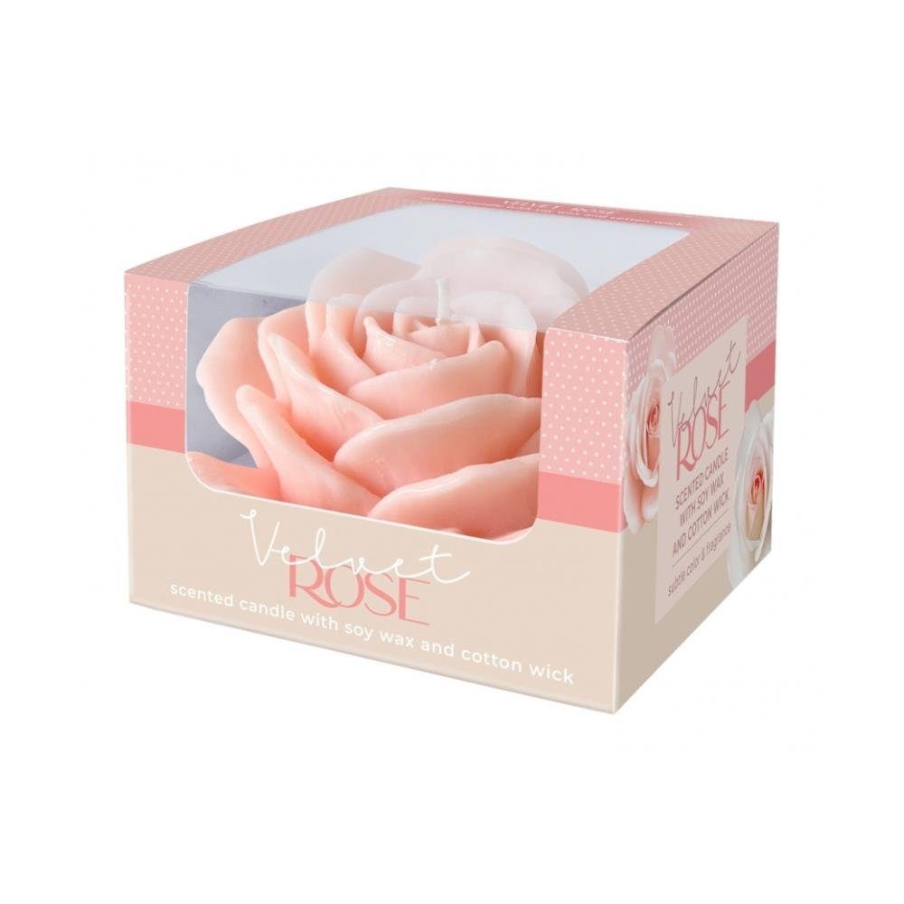Dekohelden24 Adventskerze Hochwertige Duftkerze als Rosenblüte günstig online kaufen