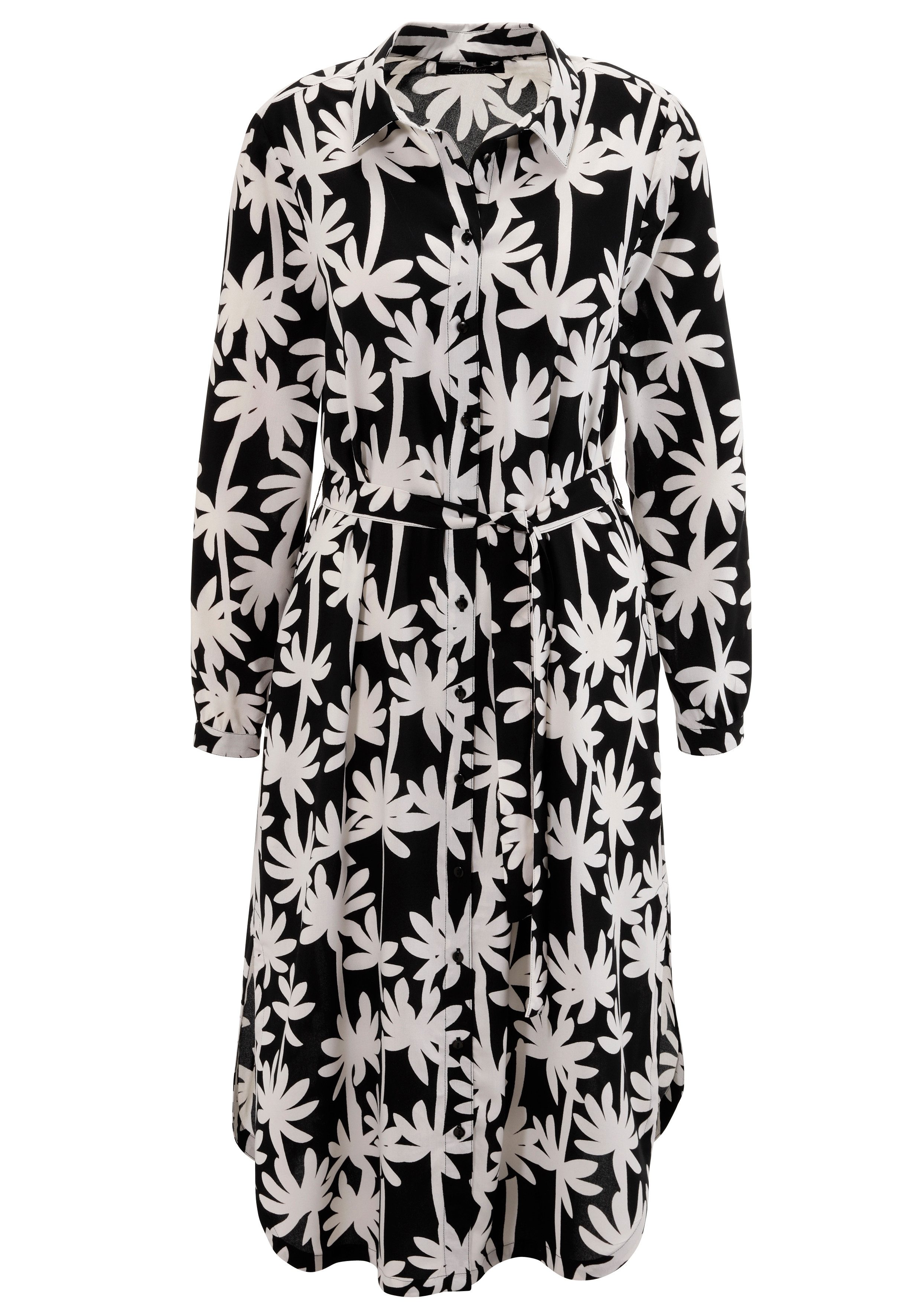 Aniston SELECTED Blusenkleid mit edler Palmen-Musterung