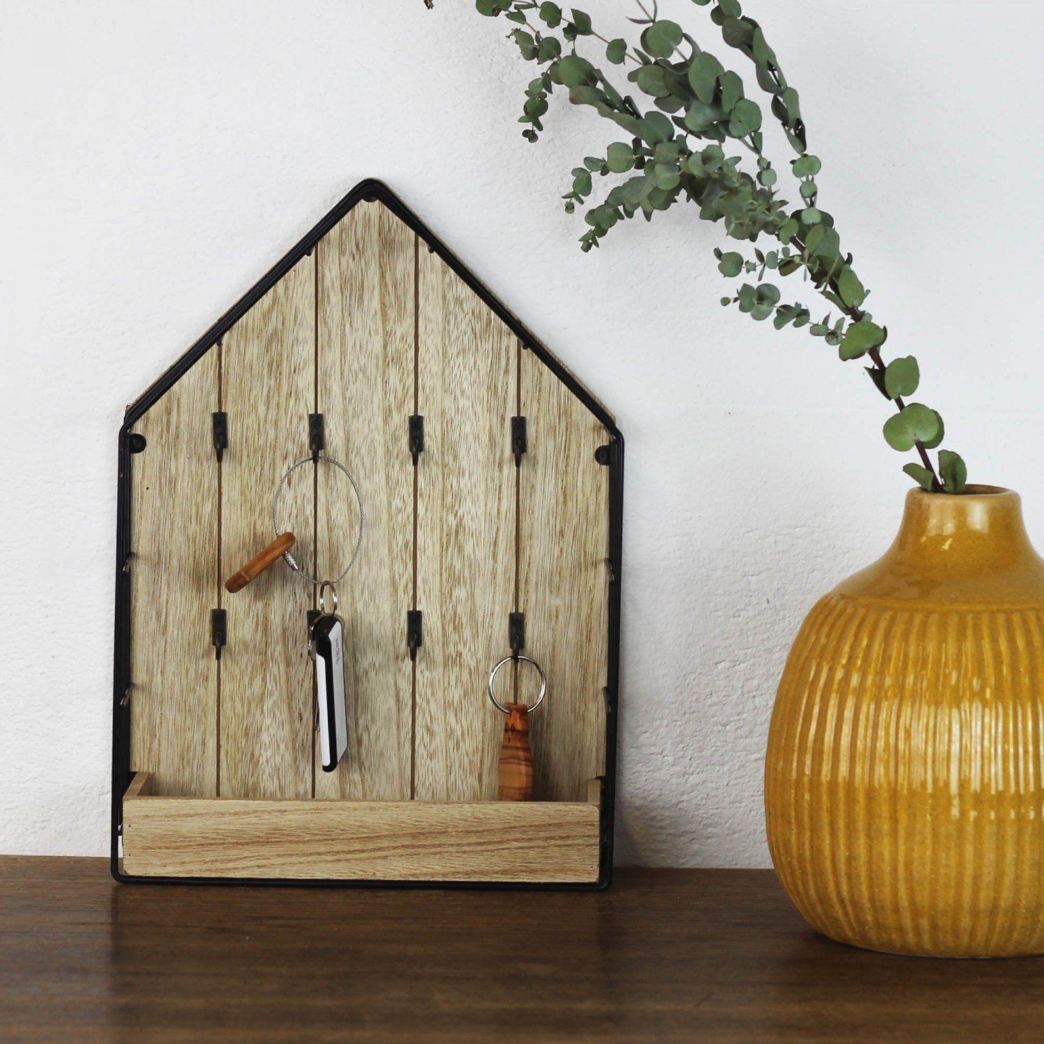 mitienda Schlüsselbrett Schlüsselbrett aus Holz Haus günstig online kaufen