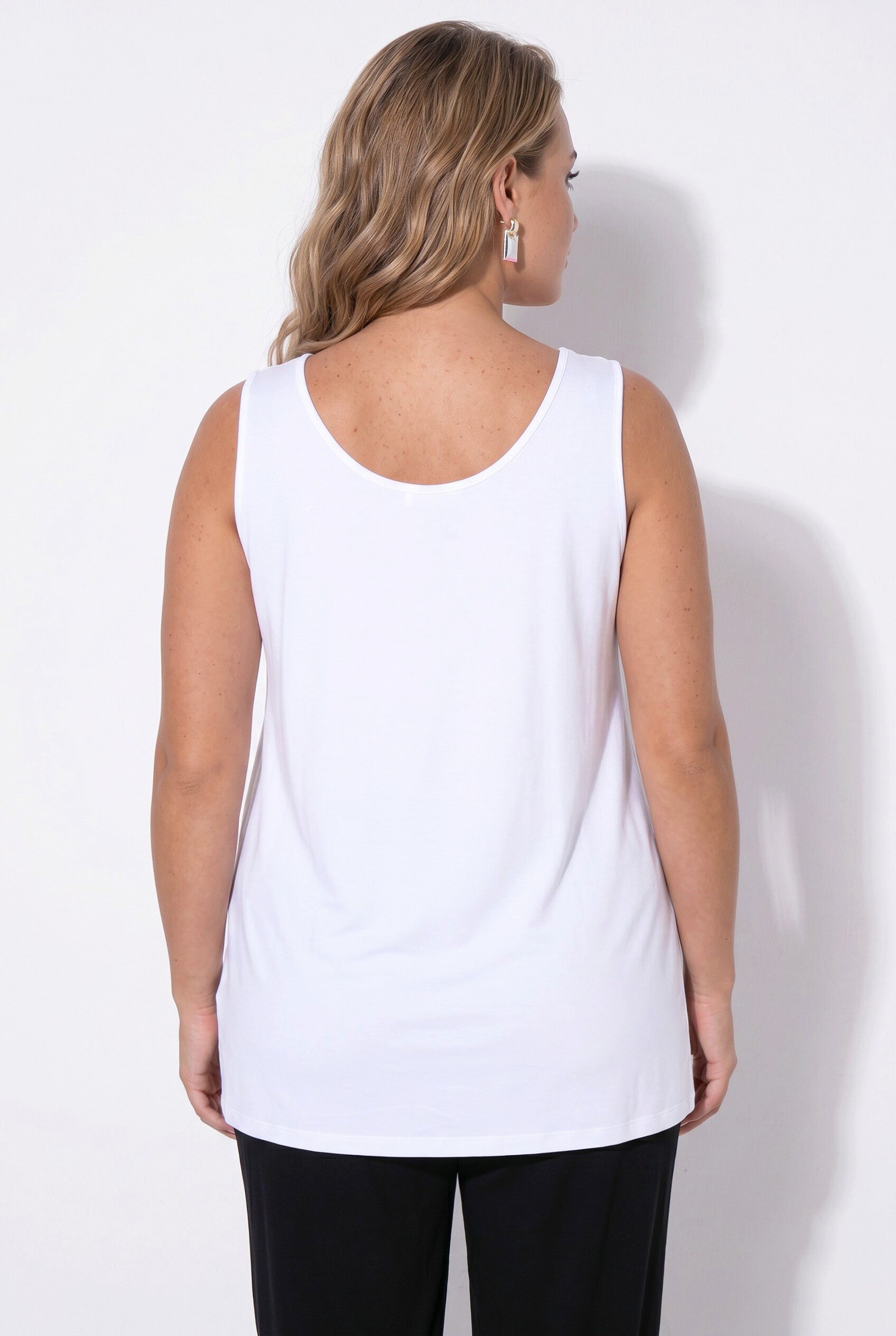 Angel of Style Longtop Top A-Linie Leoparden-Motiv ärmellos