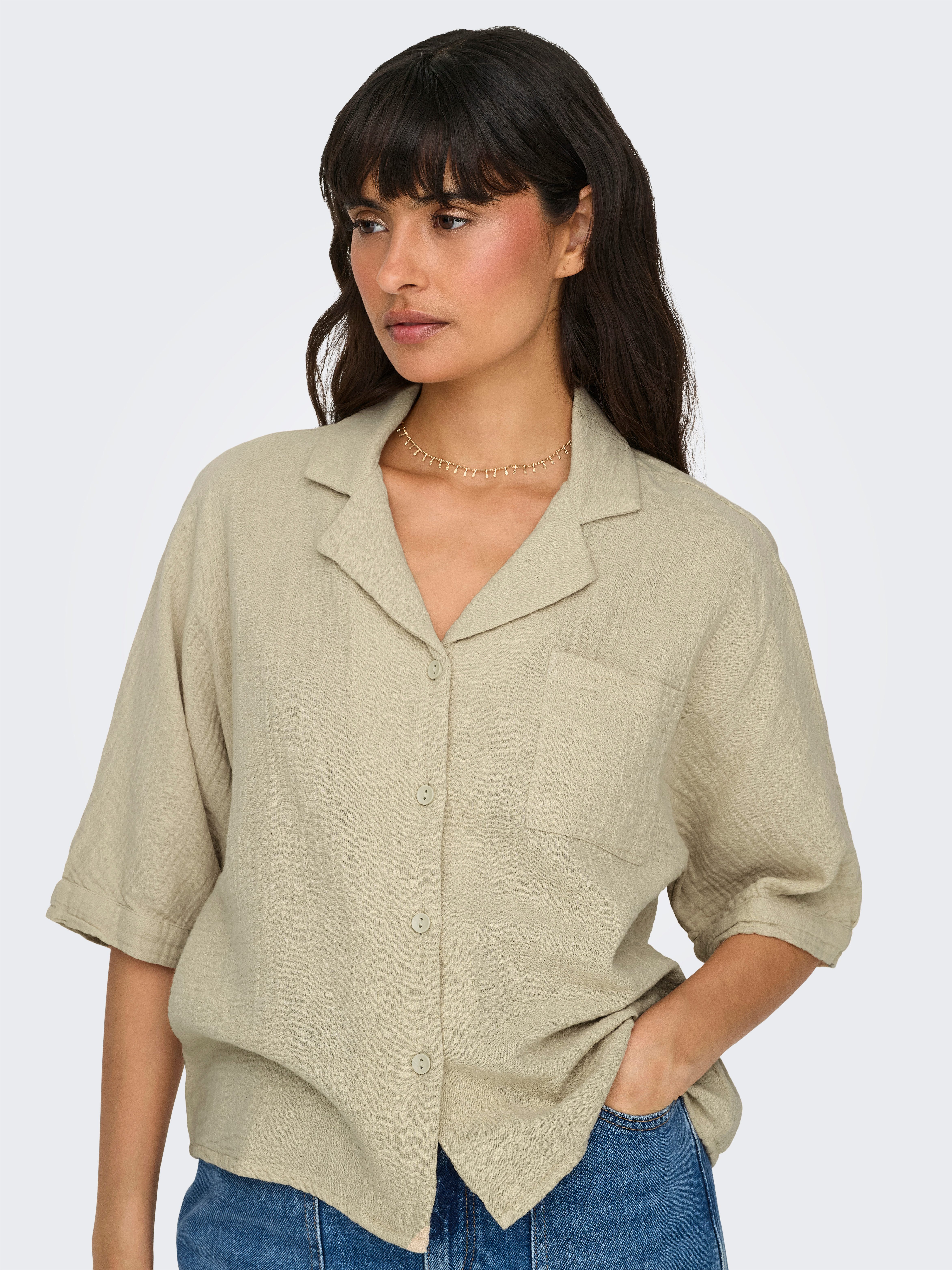 ONLY Kurzarmbluse ONLTHYRA LIFE SS SHIRT NOOS WVN