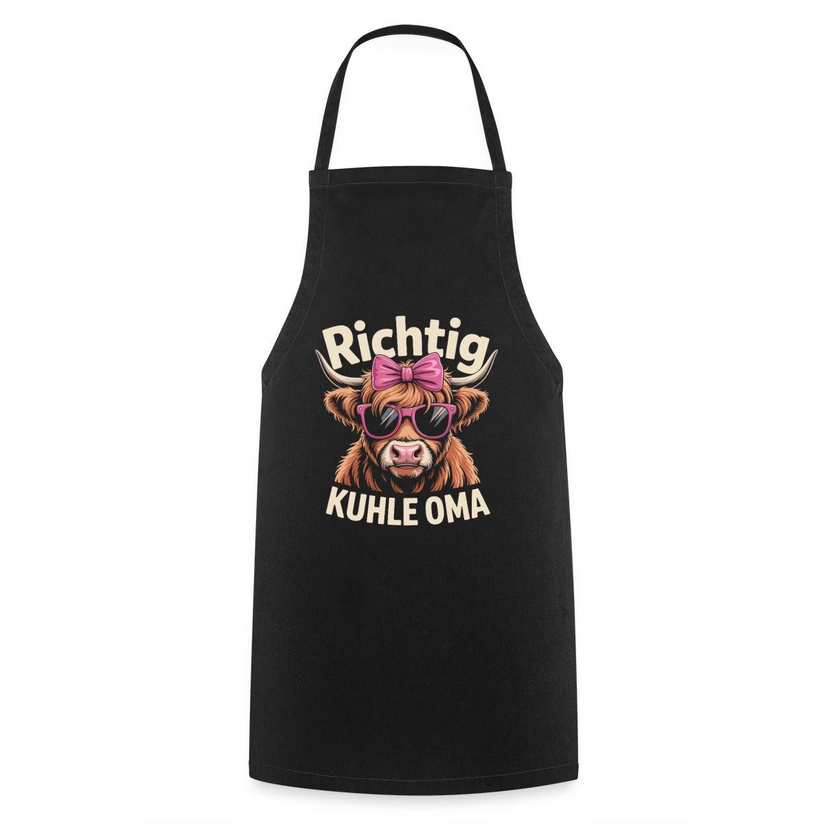 Spreadshirt Kochschürze Richtig Kuhle Oma Coole Großmutter Kochschürze, (1-tlg)