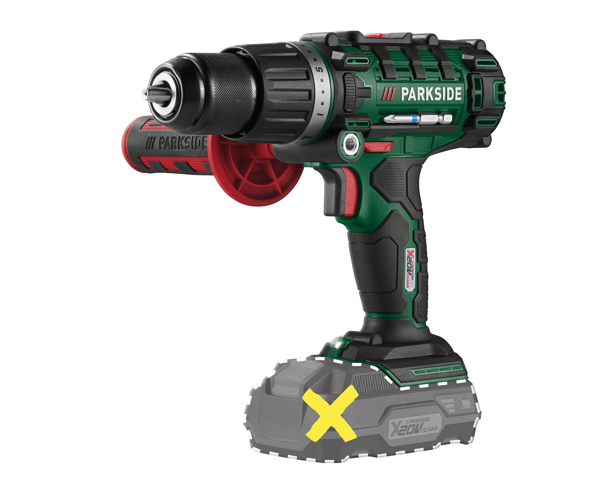 Parkside Akku-Schlagbohrschrauber 20V Akku-Schlagbohrschrauber 3in1 PSBSA 20-Li E4 ohne Akku&Ladegerät