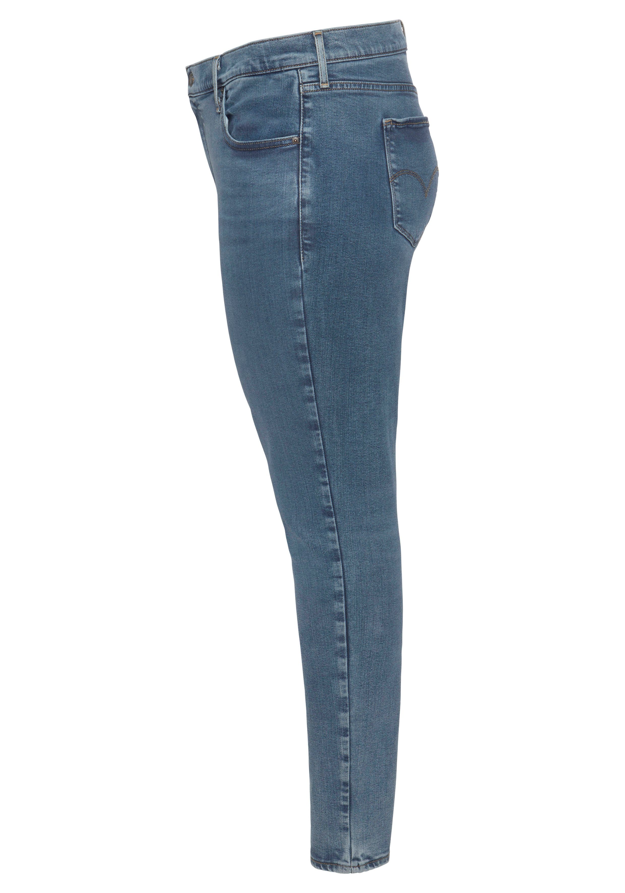 721 PL Levi's® Schnitt mid-blue-used Plus SKINNY HI sehr Skinny-fit-Jeans figurbetonter RISE
