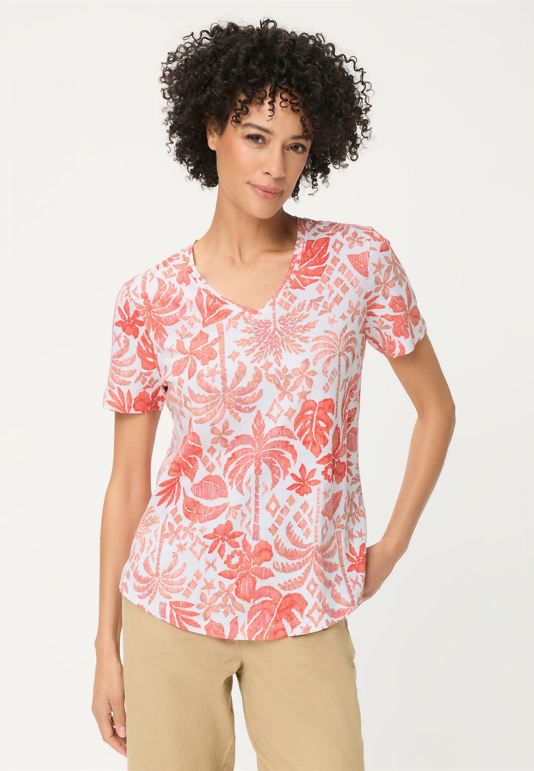 Olsen T-Shirt mit Allover-Dessin