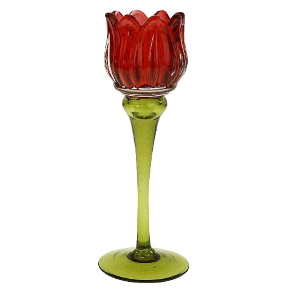 Werner Voß Kerzenhalter Kerzenleuchter Tulpe Rot (21,5cm)
