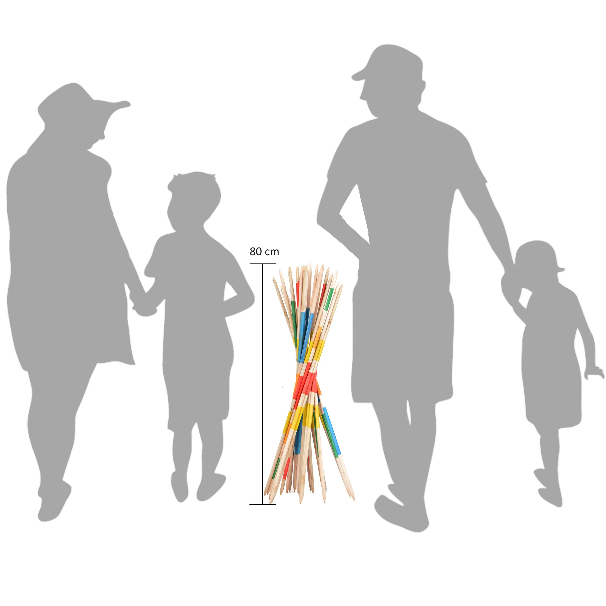 Ocean5 Spiel Geschicklichkeitsspiel Riesen Mikado, Familienspiel, hochwertig gearbeitet im XXL-Format