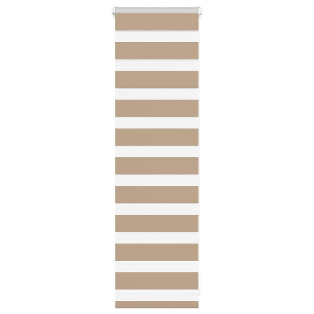 Rollo Doppelrollo Sandbraun 45x100 cm Stoffbreite 40,9 cm Polyester, vidaXL