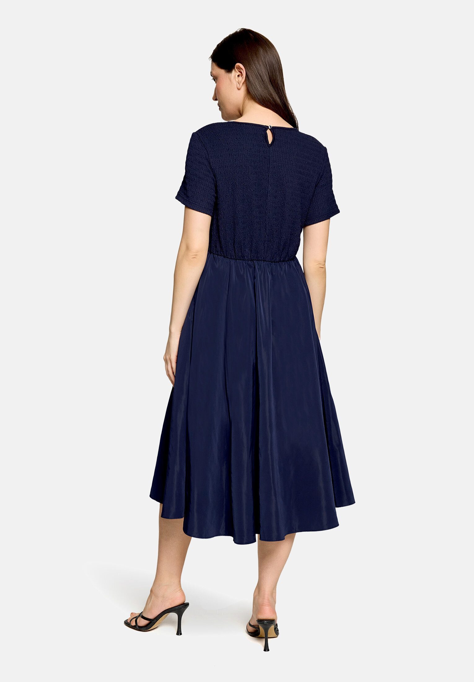 Cartoon Midikleid Damen mit Eingrifftaschen