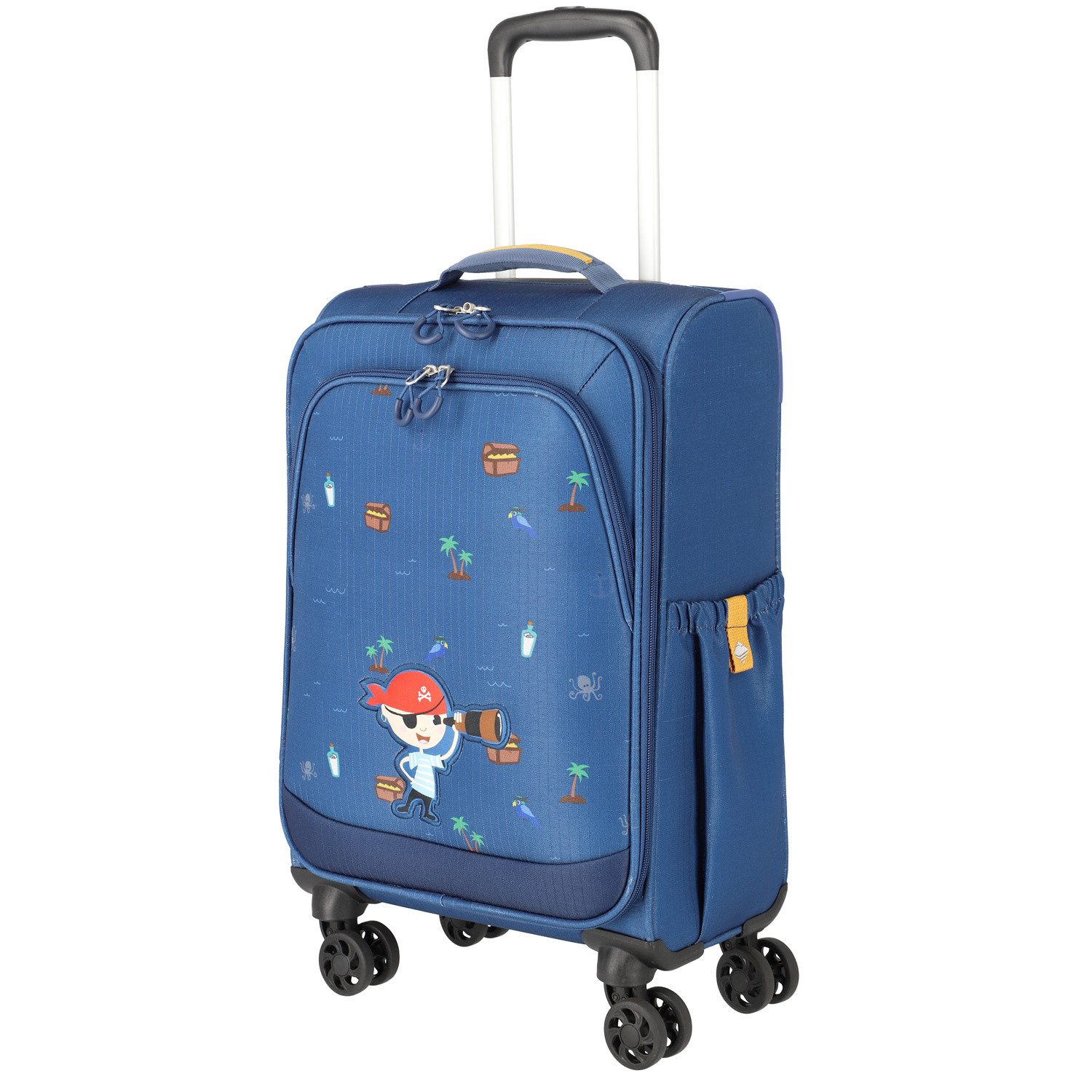 travelite Koffer Travelite Kindertrolley 4 Rollen Minimover Pirat, 4 Rollen Rollen