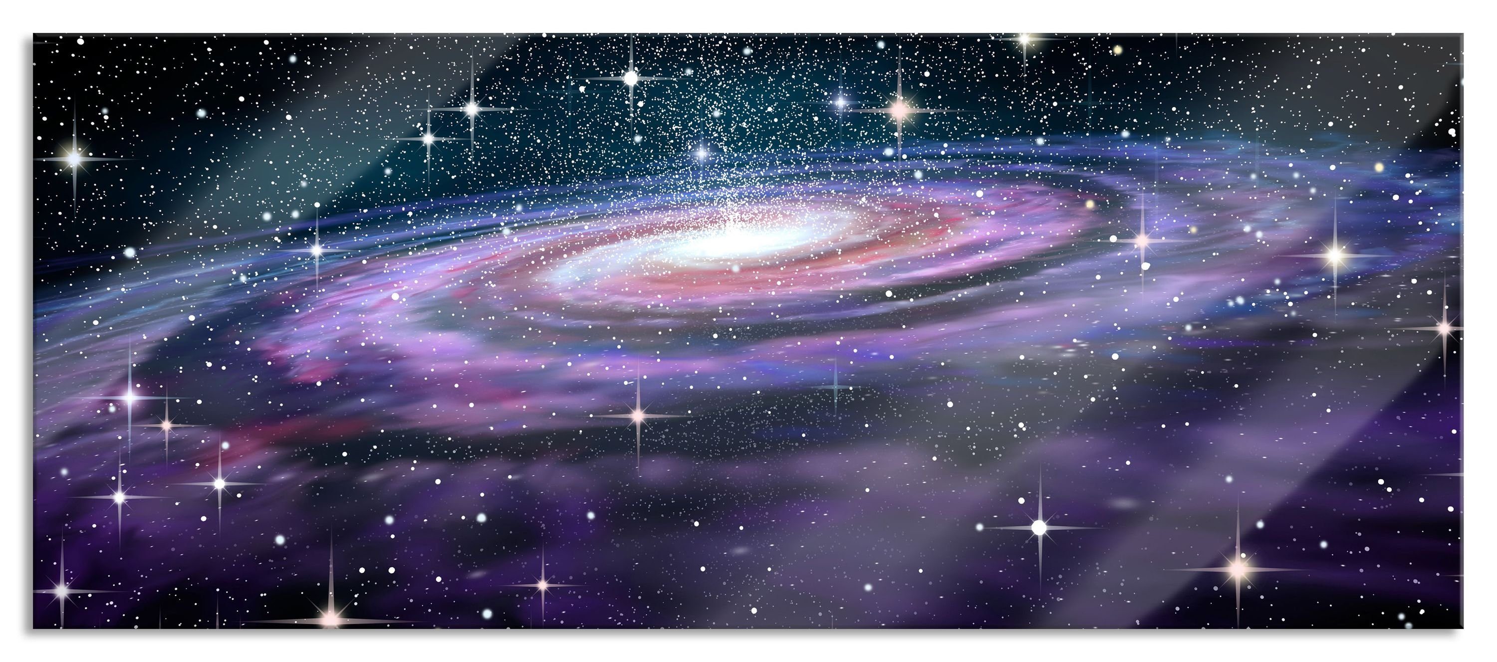 Glasbild Spiralgalaxie im Weltall