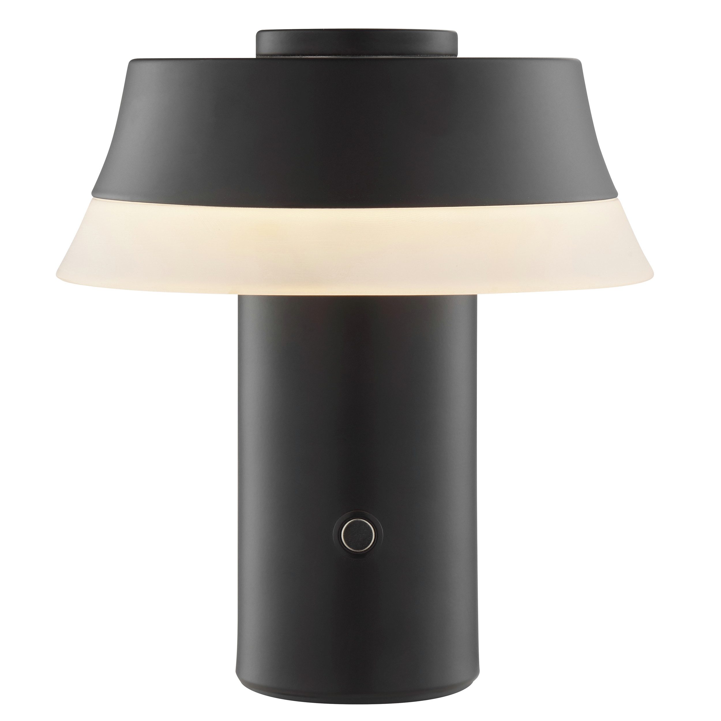 Brilliant LED Tischleuchte Kinich, Dimmfunktion, USB-Ladefunktion, LED fest integriert, Warmweiß, LED Akku-Leuchte, 17 cm, 240 lm, per wireless charging & USB ladbar