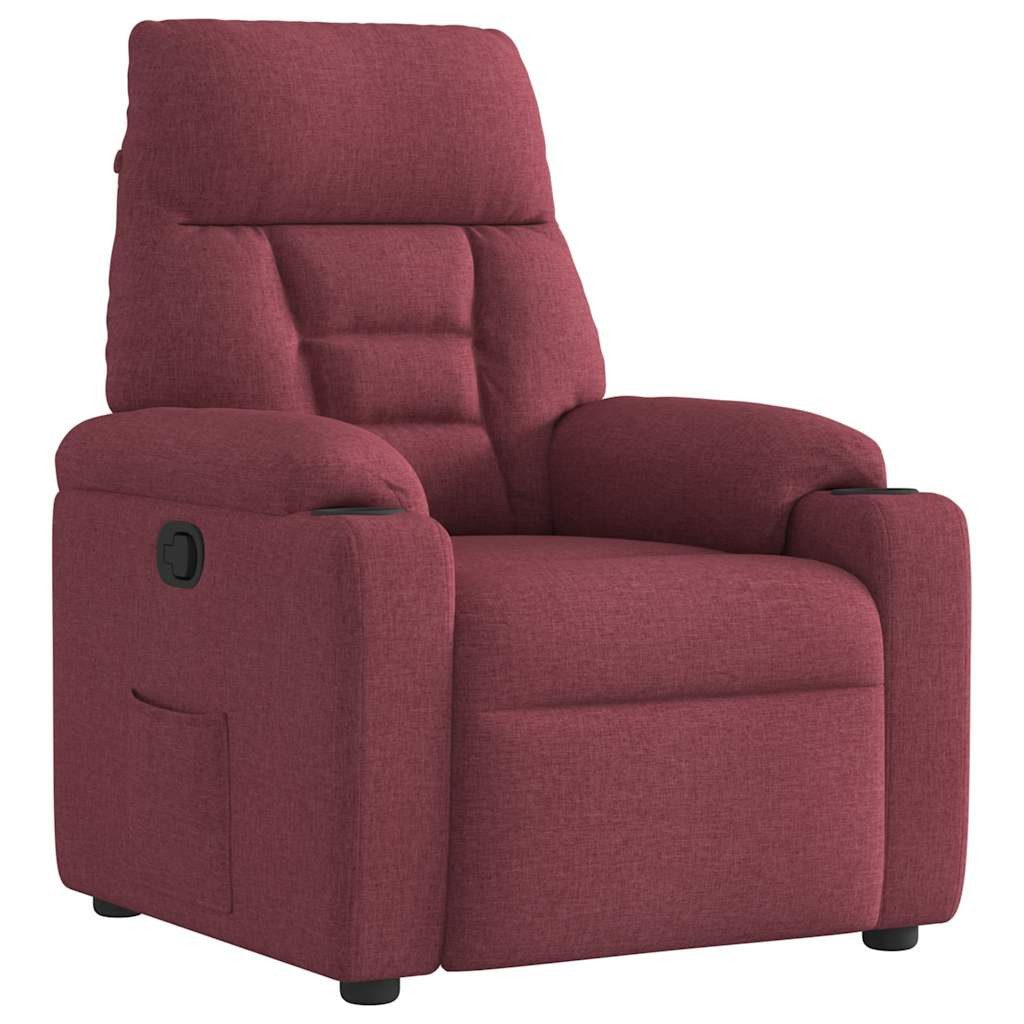 Sessel Relaxsessel Weinrot Stoff