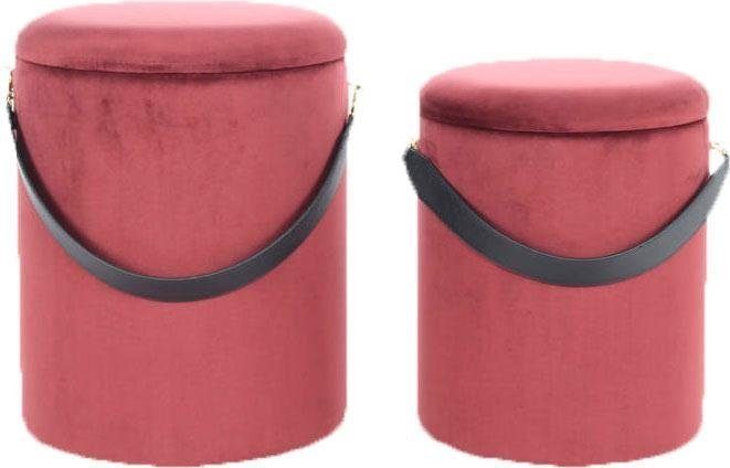 Hocker Arabella 125 2er-Set, abnehmbare Sitzfläche, Lagerfläche im Inneren