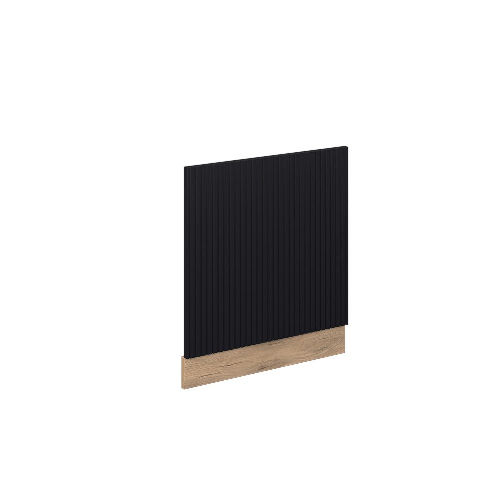Vicco Frontblende Fame-Line, Schwarz gestreift/Goldkraft Eiche, 60 cm ohne Arbeitsplatte (1 St)