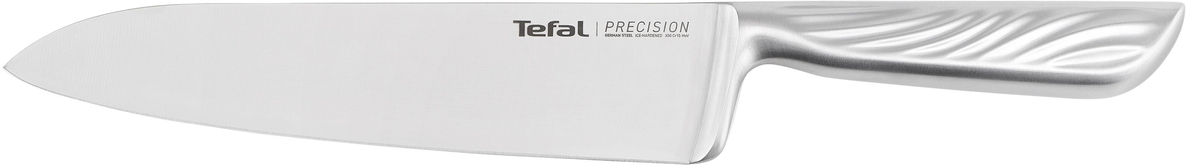 Tefal Kochmesser Precision, 20 cm, 22°-Klingenwinkel, Eishärtungstechnologie, Wellenmuster