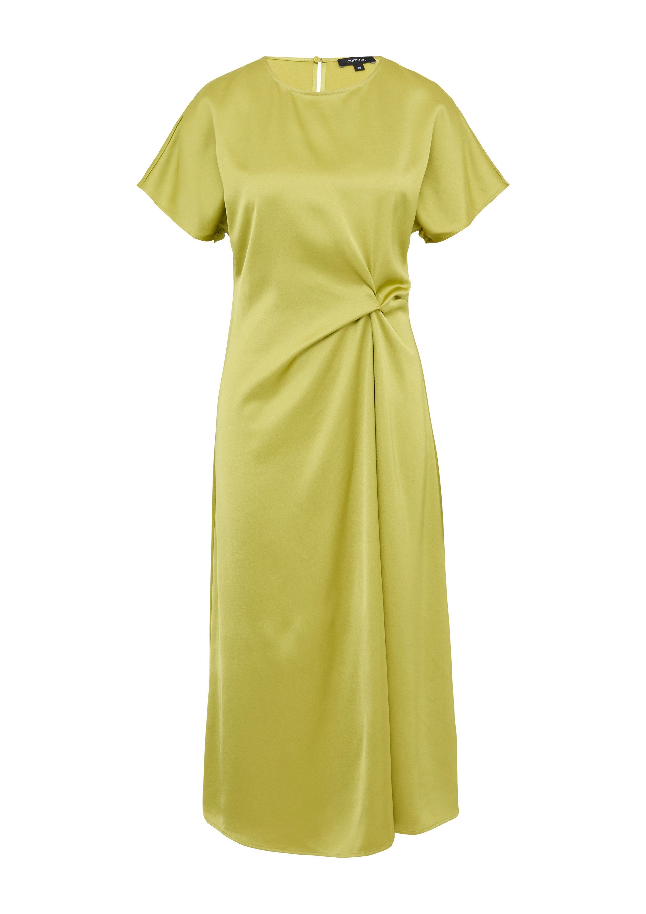 comma Midikleid Kleid Fließendes Satinkleid mit Knotendetail günstig online kaufen