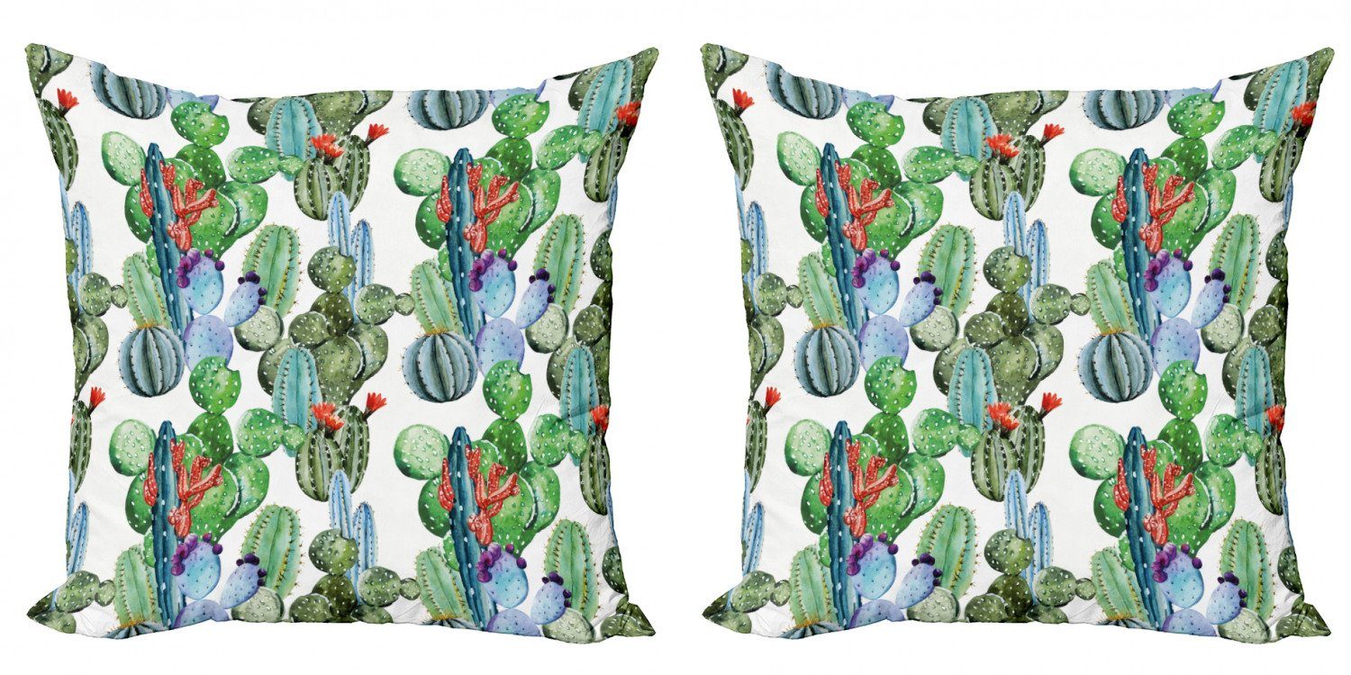 Kissenbezüge Modern Accent Doppelseitiger Digitaldruck, Abakuhaus (2 Stück), Kaktus Verschiedene Typen Kunstwerk | Kissenbezüge