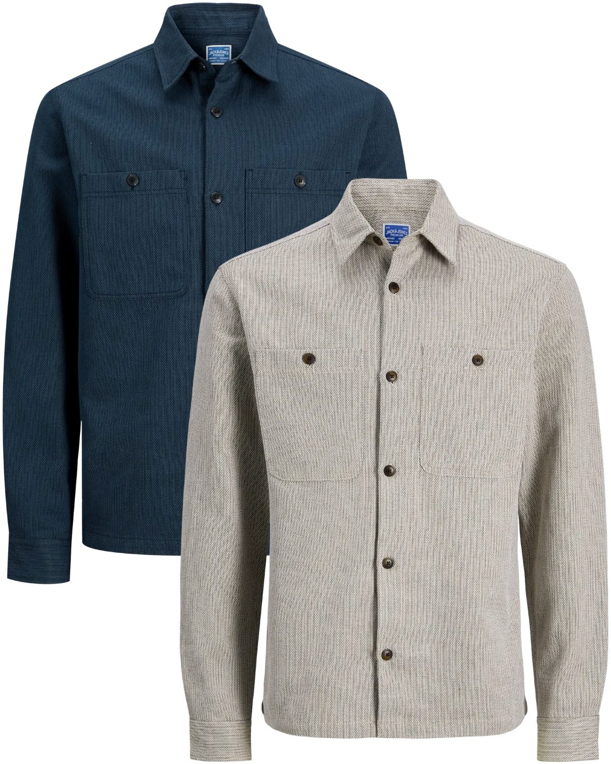 Jack & Jones Langarmhemd (Spar-Set, 2er-Pack) Klassisches Herrenhemd in Reg günstig online kaufen