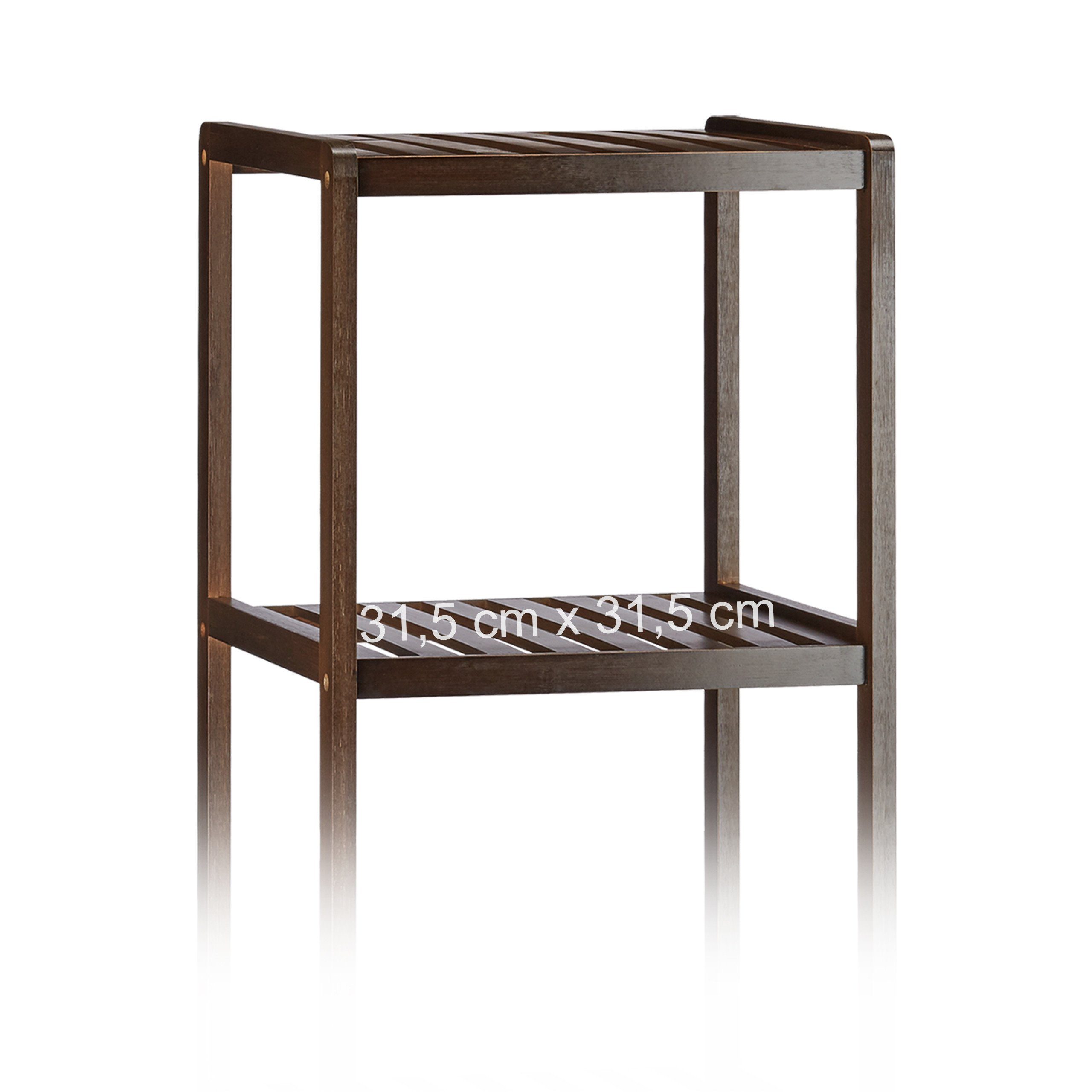 relaxdays Badregal Bambus Badregal dunkelbraun, 1-tlg. – Bild 4 von 5