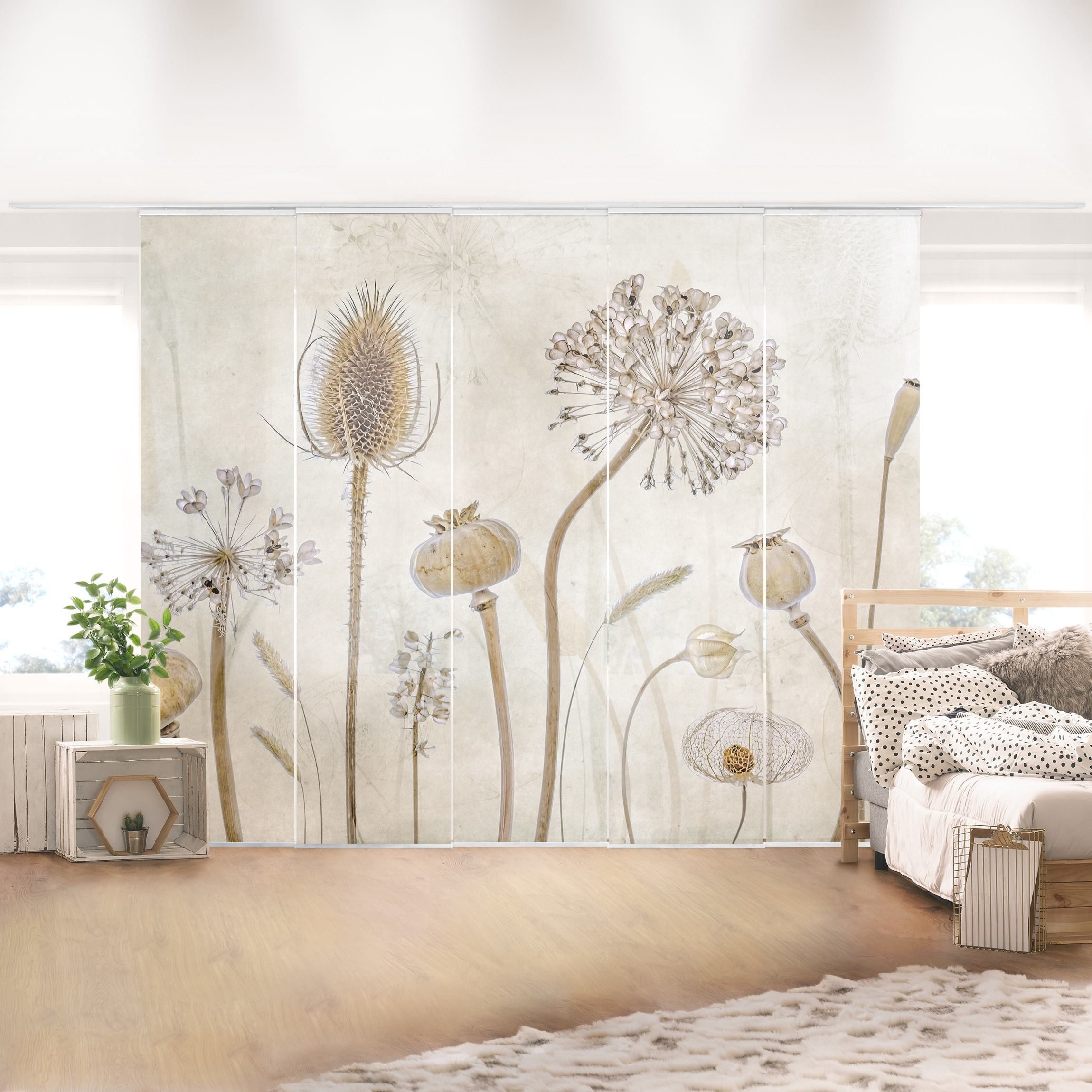 Bilderdepot24 Schiebegardine modern Flächenvorhang blickdicht Growing günstig online kaufen