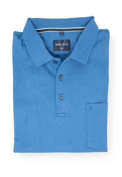 MARVELIS Poloshirt Poloshirt - Quick Dry - Einfarbig - Kobalt Quick Dry